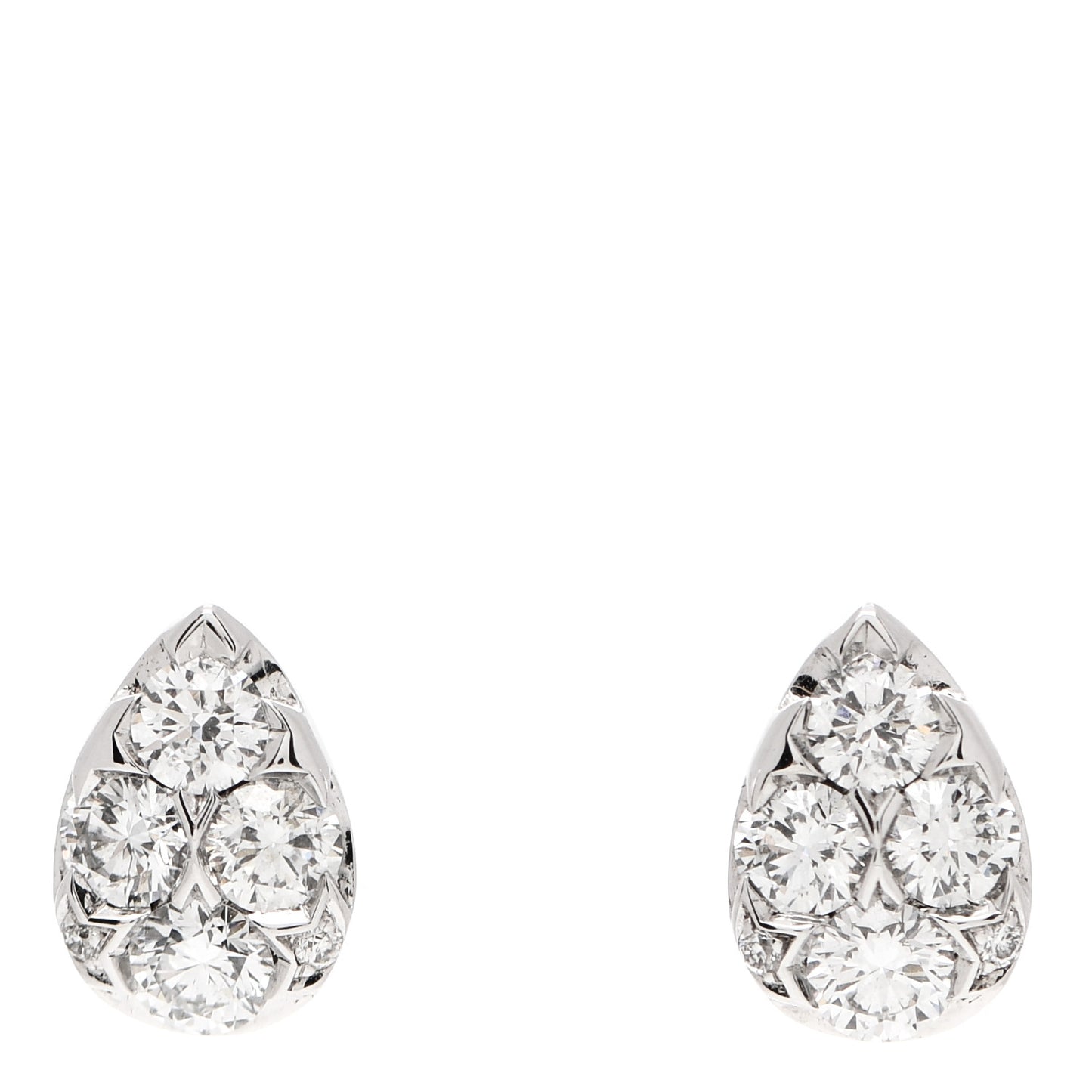 18K White Gold Diamond Etincelle De Cartier Earrings