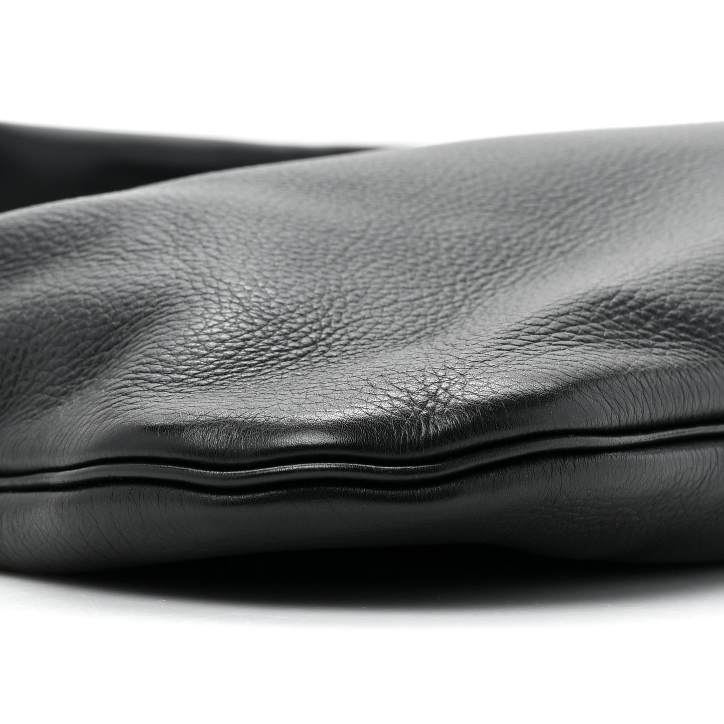 Grained Calfskin Small Everyday Shoulder Bag Black
