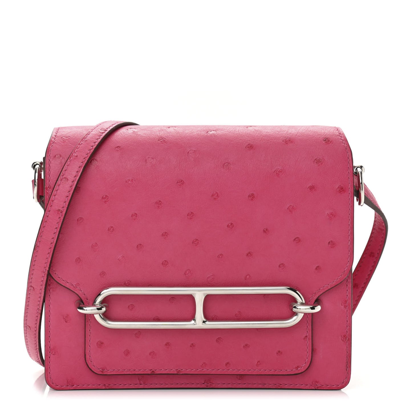 Ostrich Mini Sac Roulis Rose Pourpre