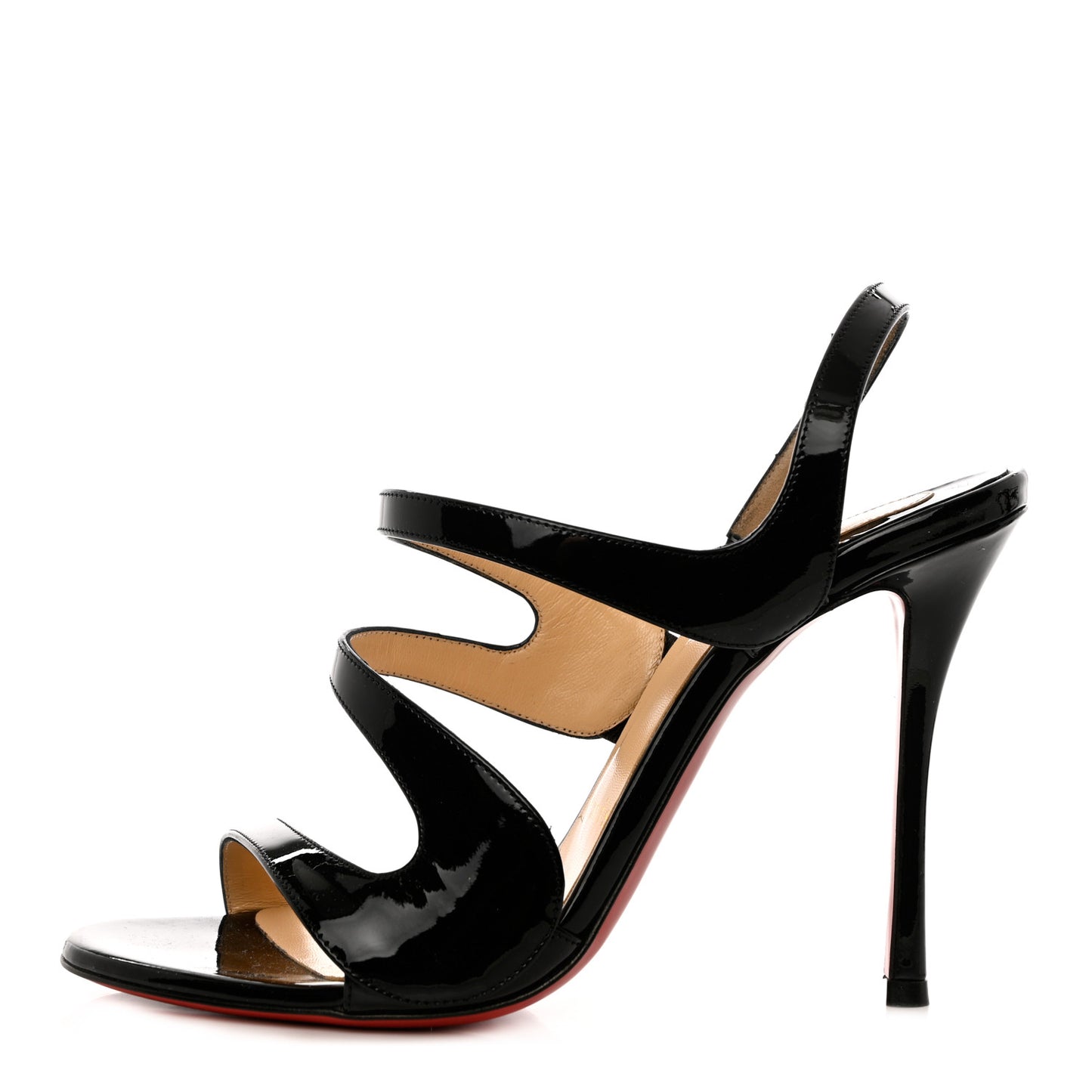 Patent Vavazou Asymmetric 100 Strappy Sandals 37 Black