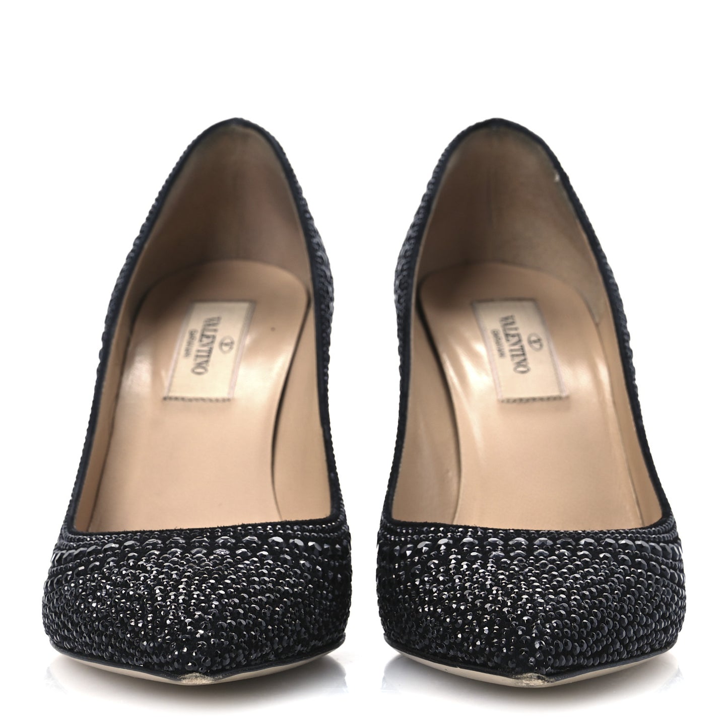 Suede Crystal Embellished  36 Black