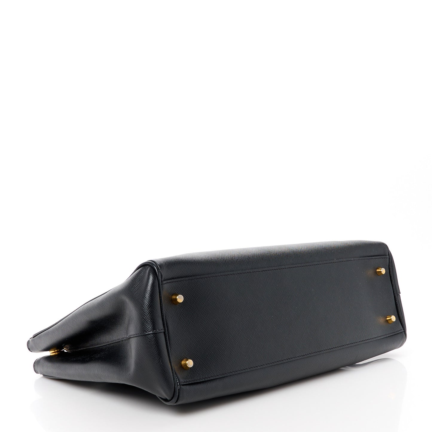 Saffiano Large Galleria Double Zip Tote Black