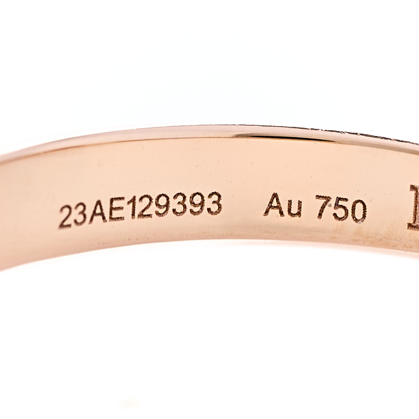 18K Rose Gold Diamond PM Clou de Forge Ring 49 5