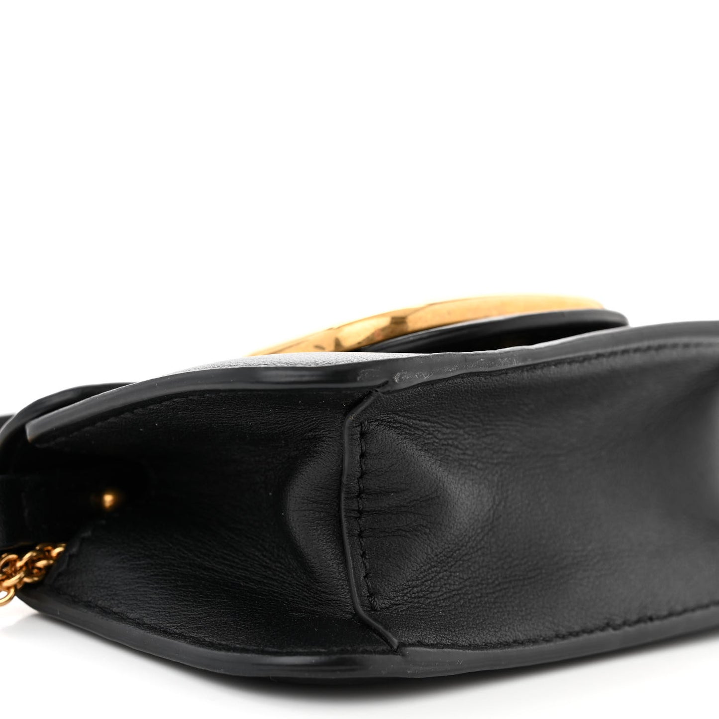 Calfskin Vlogo Micro Loco Shoulder Bag Black