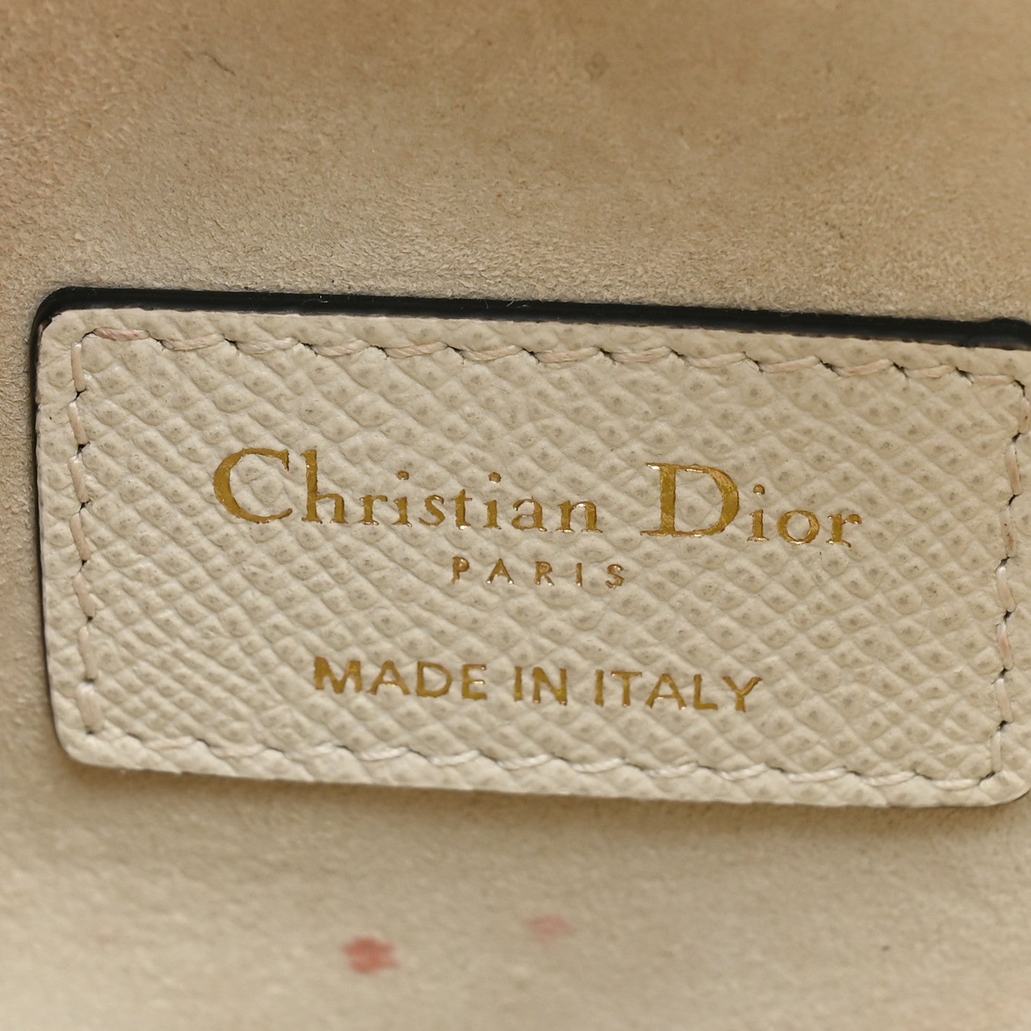 Christian Dior Grained Calfskin Mini Saddle Bag White 6 of 13