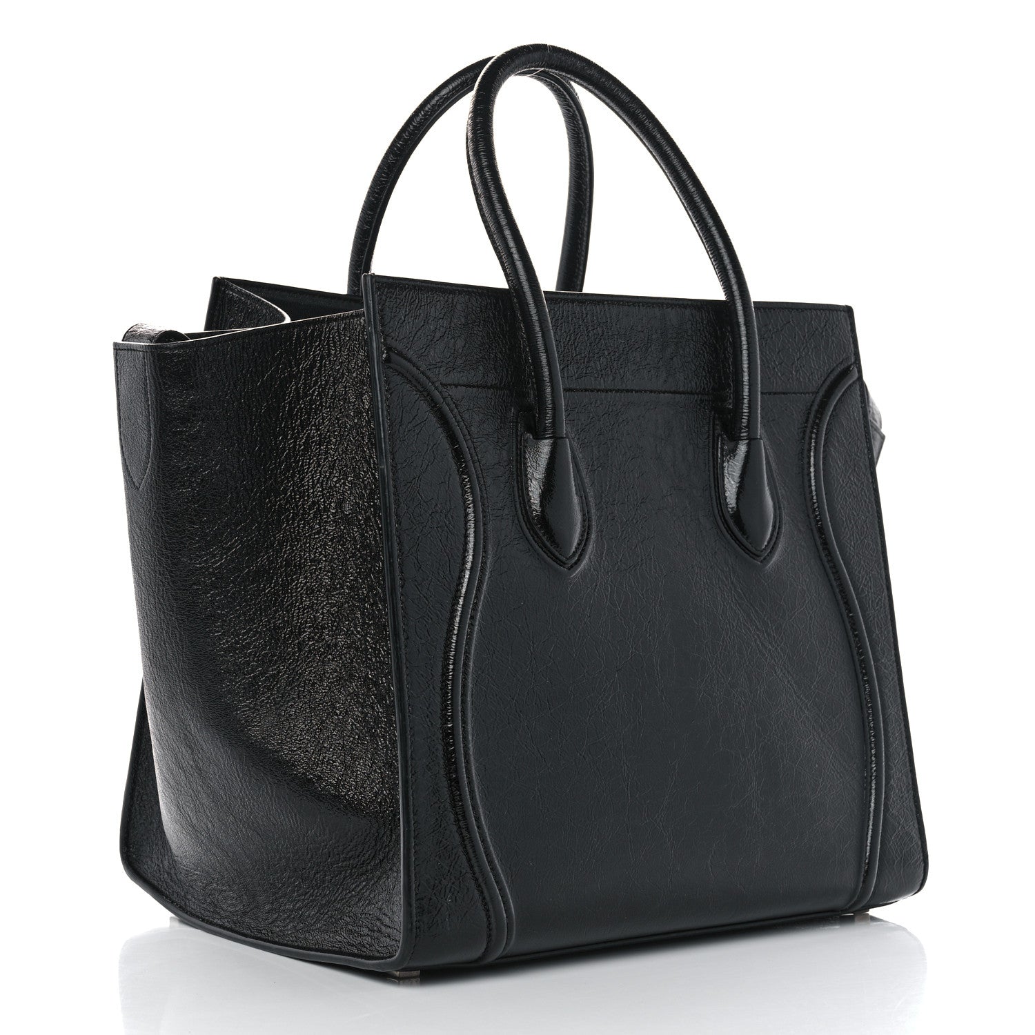 Celine Shiny Goatskin Medium Phantom Luggage Black 3 of 16