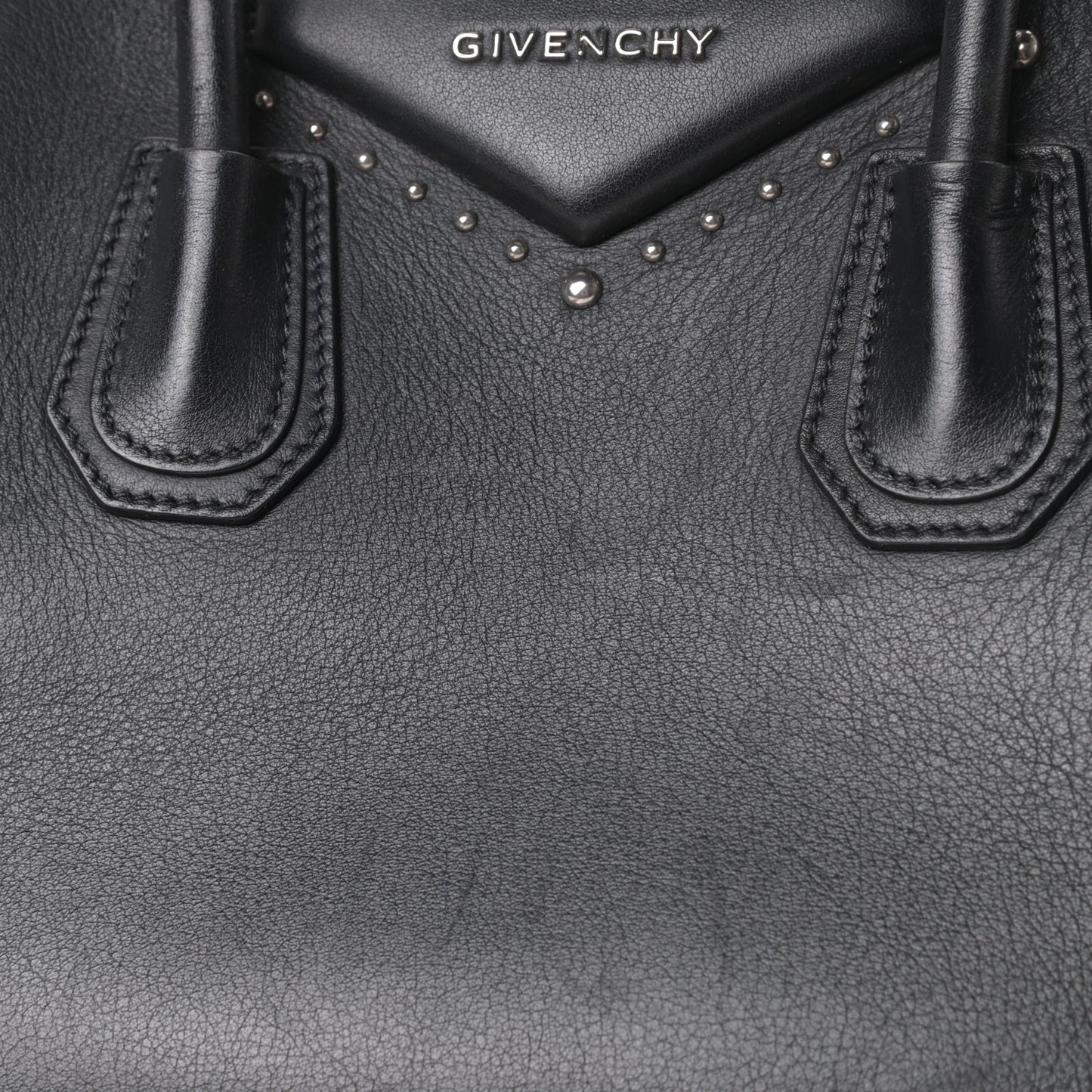 Smooth Calfskin Small Studded Antigona Black