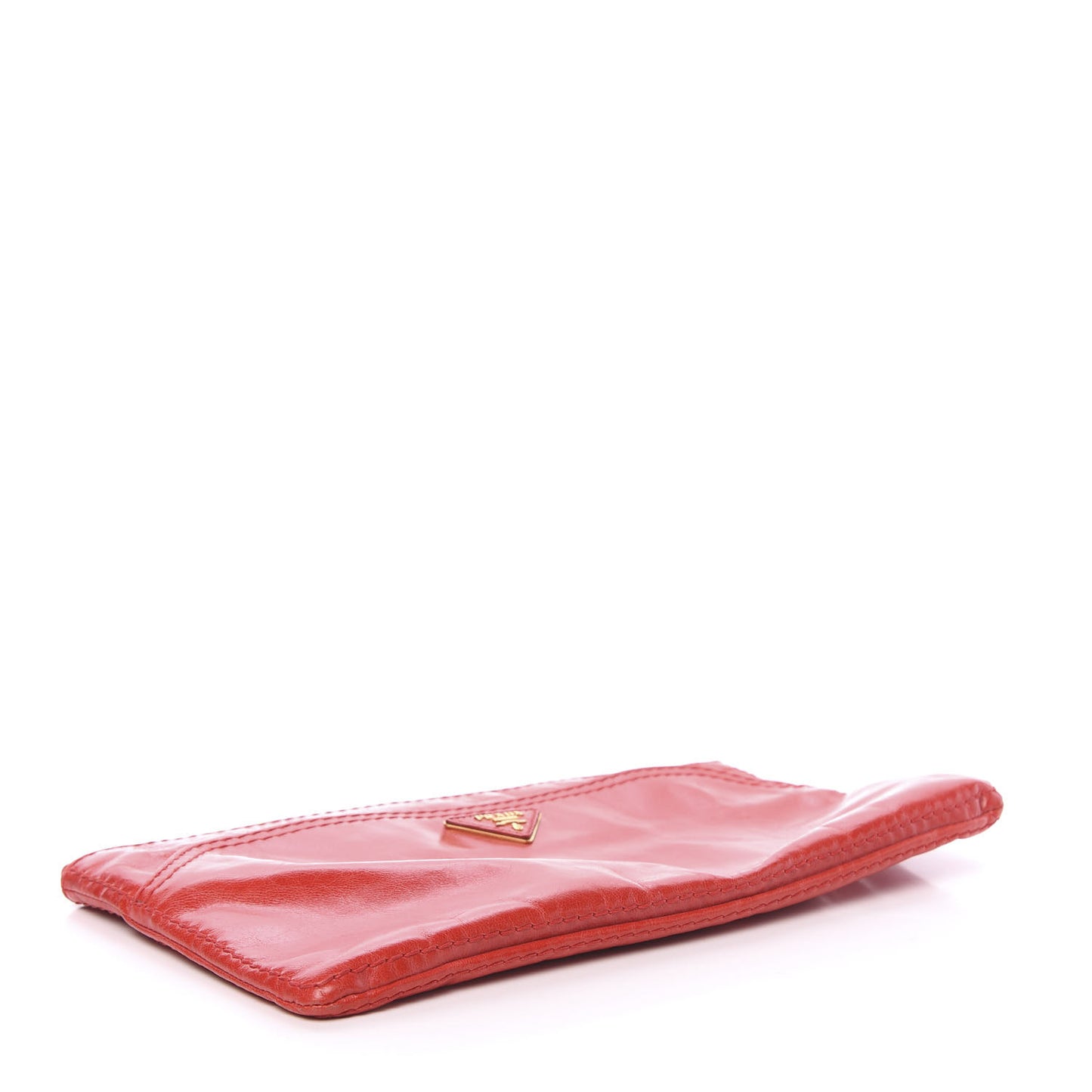 Vitello Shine Clutch Red