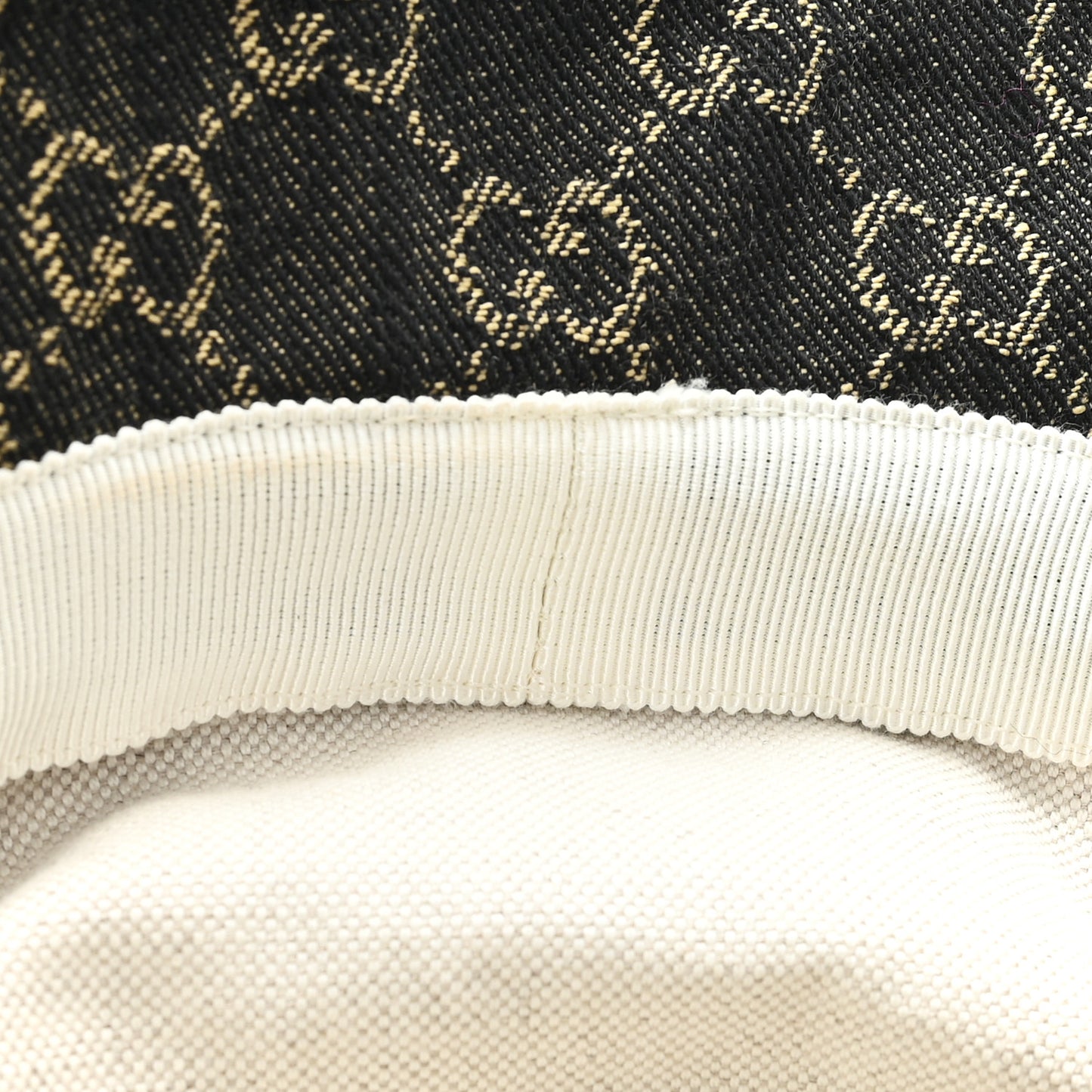 Jacquard Denim GG Monogram Oscar Bucket Hat M Black Ivory