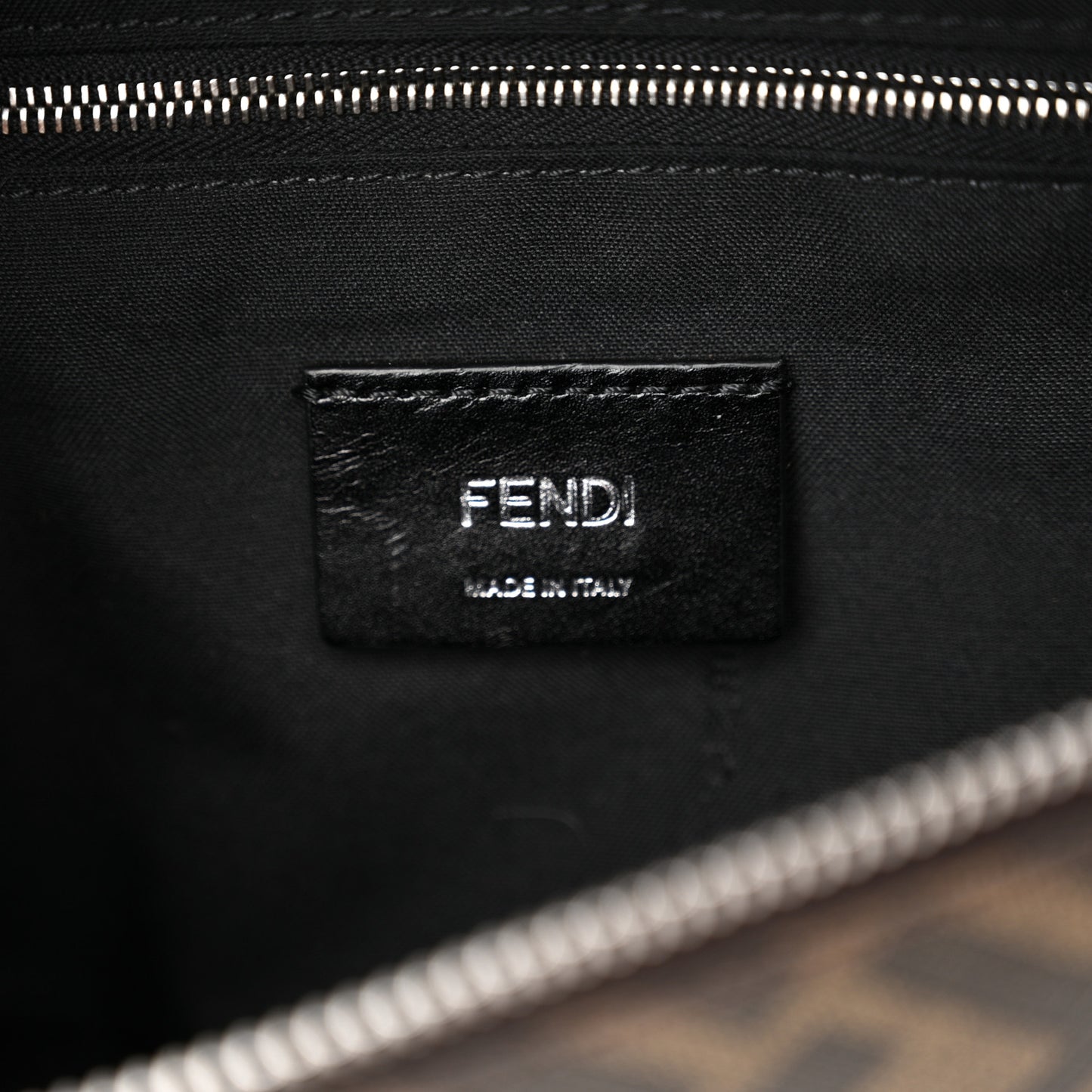 Glazed Fabric Vitello Cover FF 1974 Diagonal Bi-Color Belt Bag Tobacco Moro Sand Black