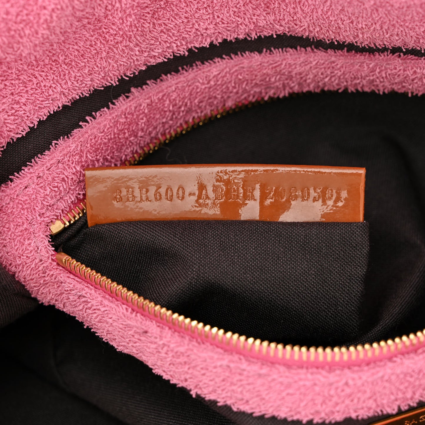 Terry Cloth Vitello Century Matte FF 1974 Embossed Baguette Lollypop