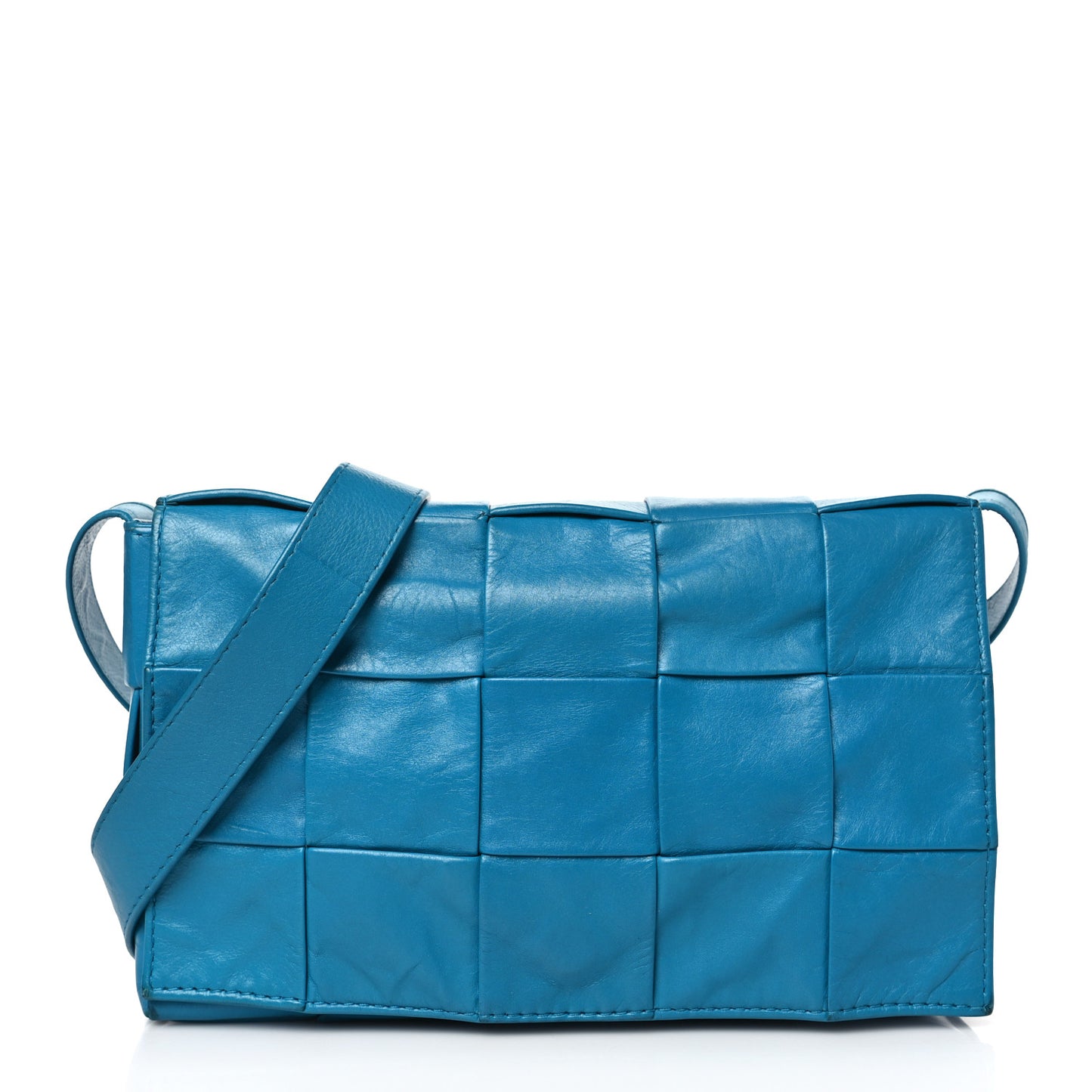 Paper Calfskin Maxi Intreccio Cassette Crossbody Bag Blaster