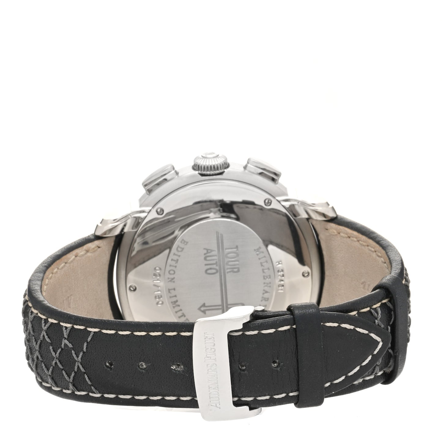 Stainless Steel Calfskin 47mm Millenary Tour Chronograph Limited Edition Automatic Watch Black 26142ST.OO.D001VE.01