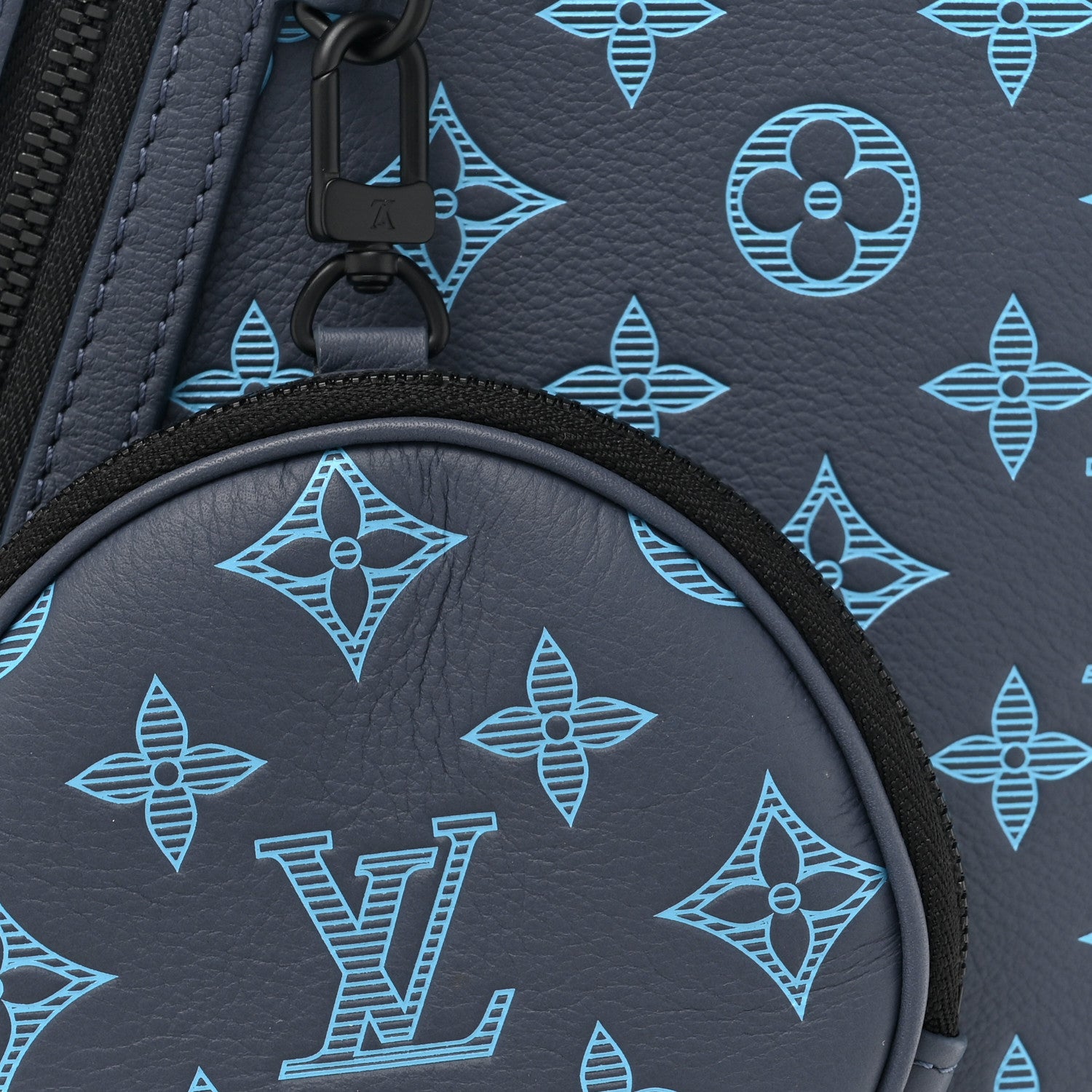 Louis Vuitton Monogram Shadow Duo Slingbag Navy River Blue 8 of 11