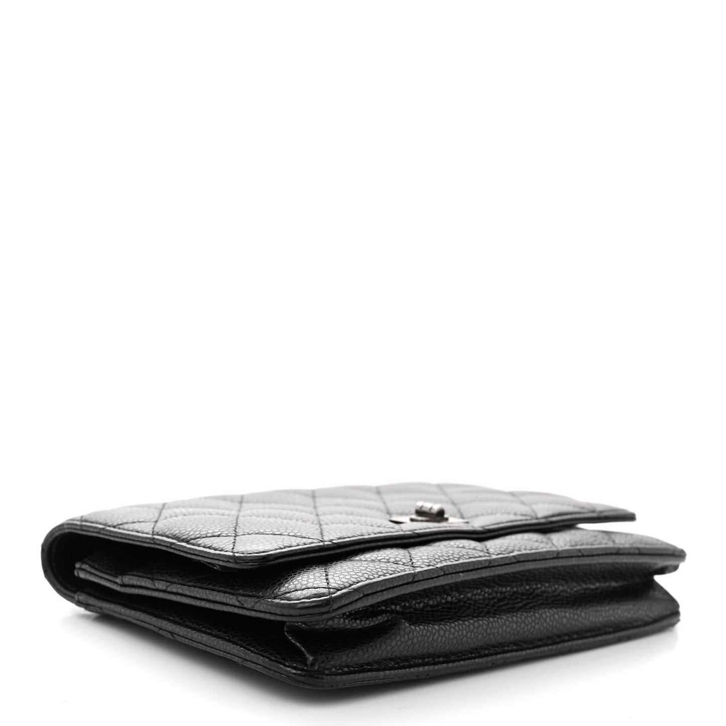 Caviar Quilted Reissue Wallet On Chain WOC Black