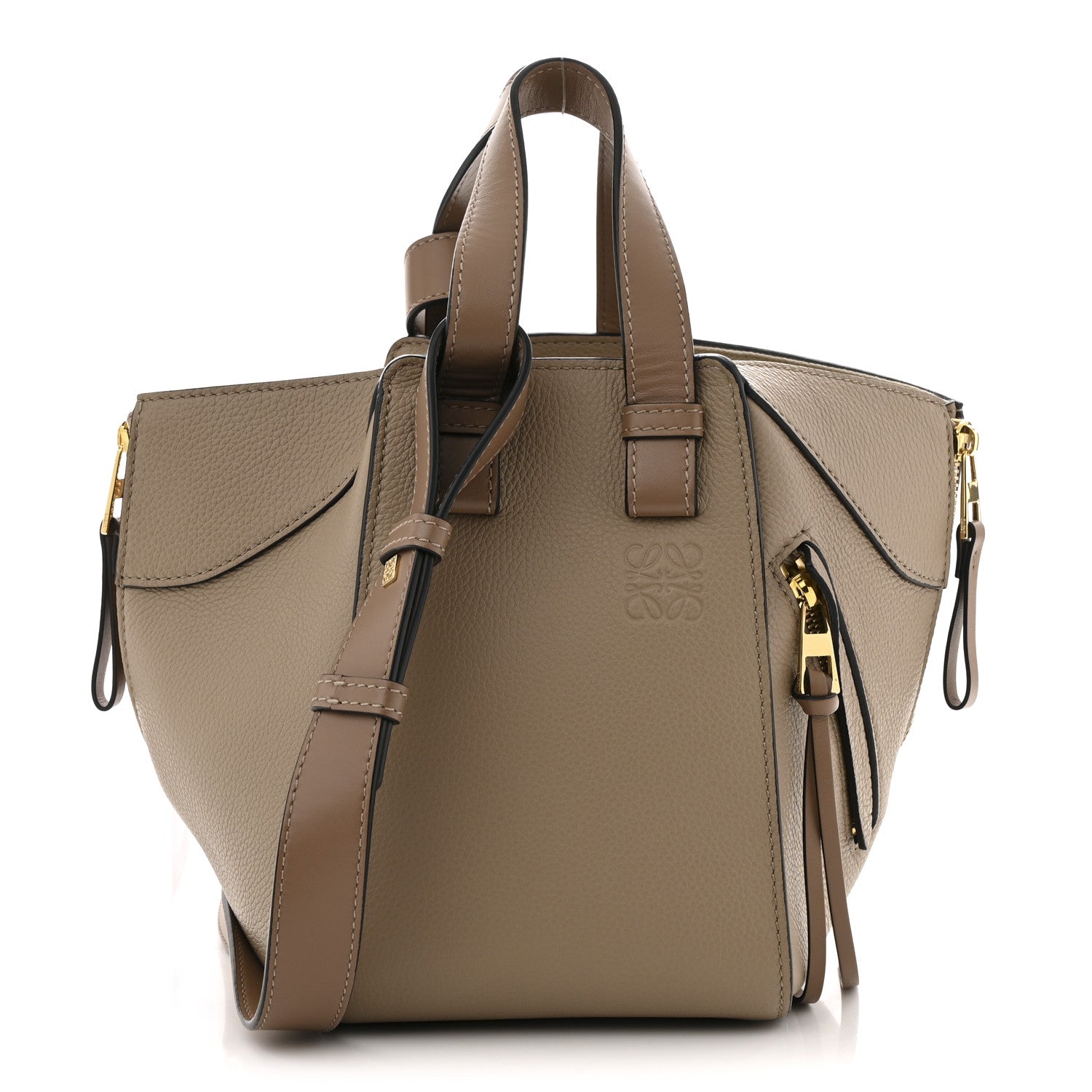 Loewe Soft Grained Calfskin Compact Hammock Shoulder Bag Sand