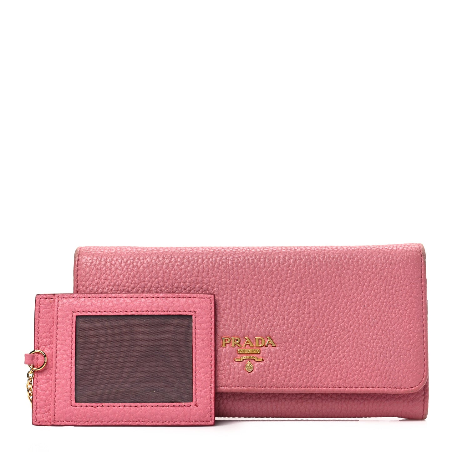 Vitello Phenix Continental Flap Wallet Begonia