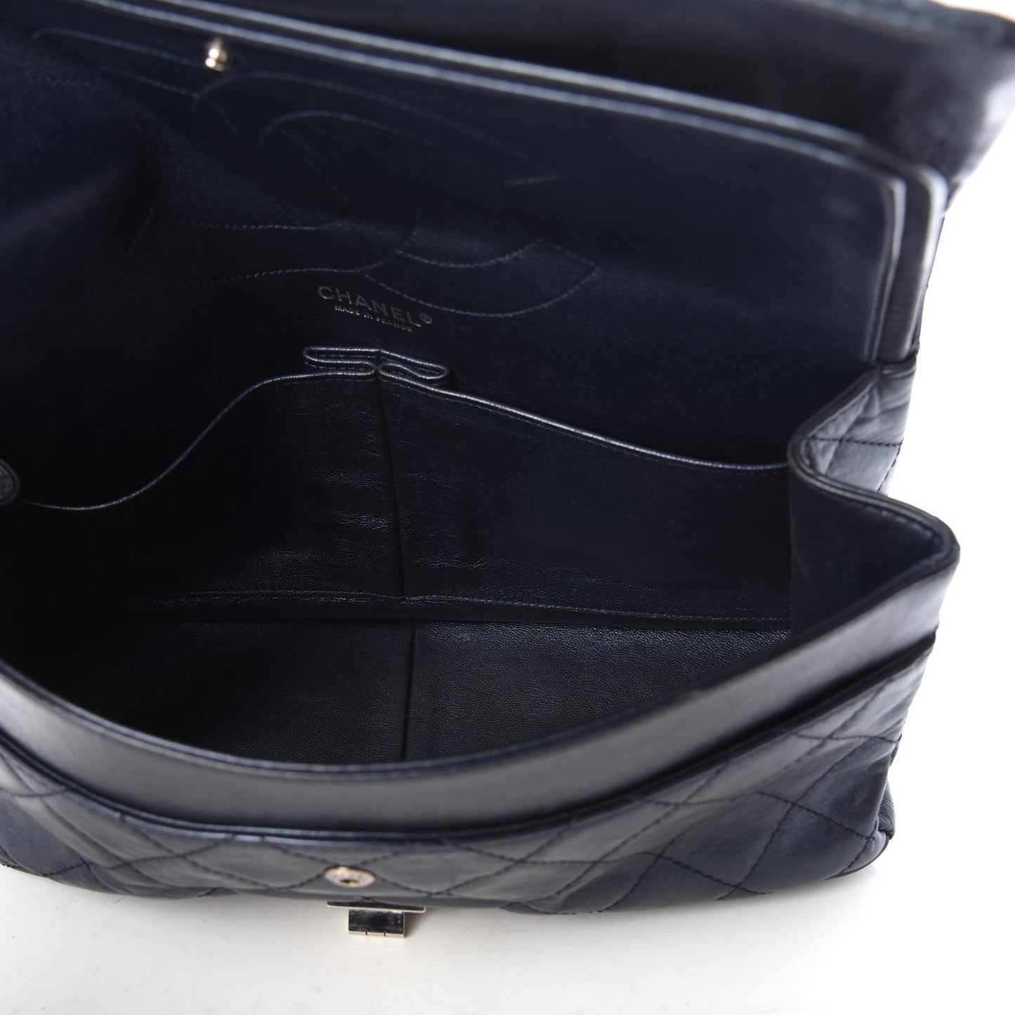 Metallic Aged Calfskin Quilted 2.55 Reissue 227 Flap Blue