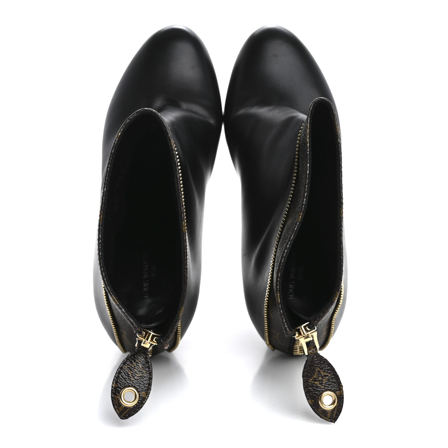 Louis Vuitton Calfskin Monogram Afterglow Platform Ankle Boots 38.5 Black 2 of 14
