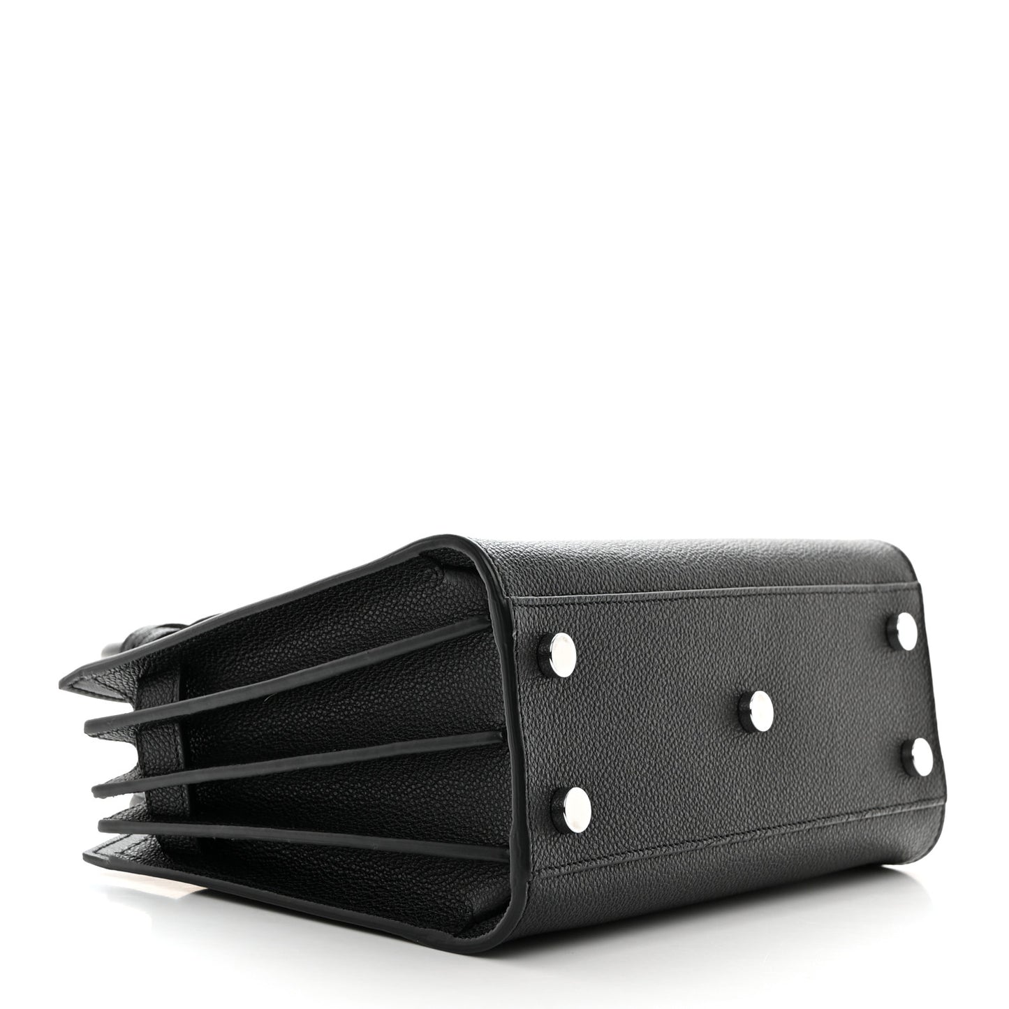 Grained Calfskin Nano Sac De Jour Black