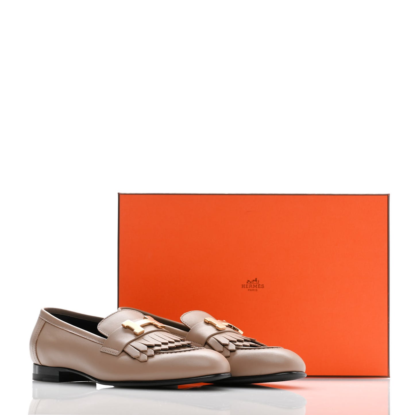 Goatskin Womens Royal Loafers 37 Beige Argile