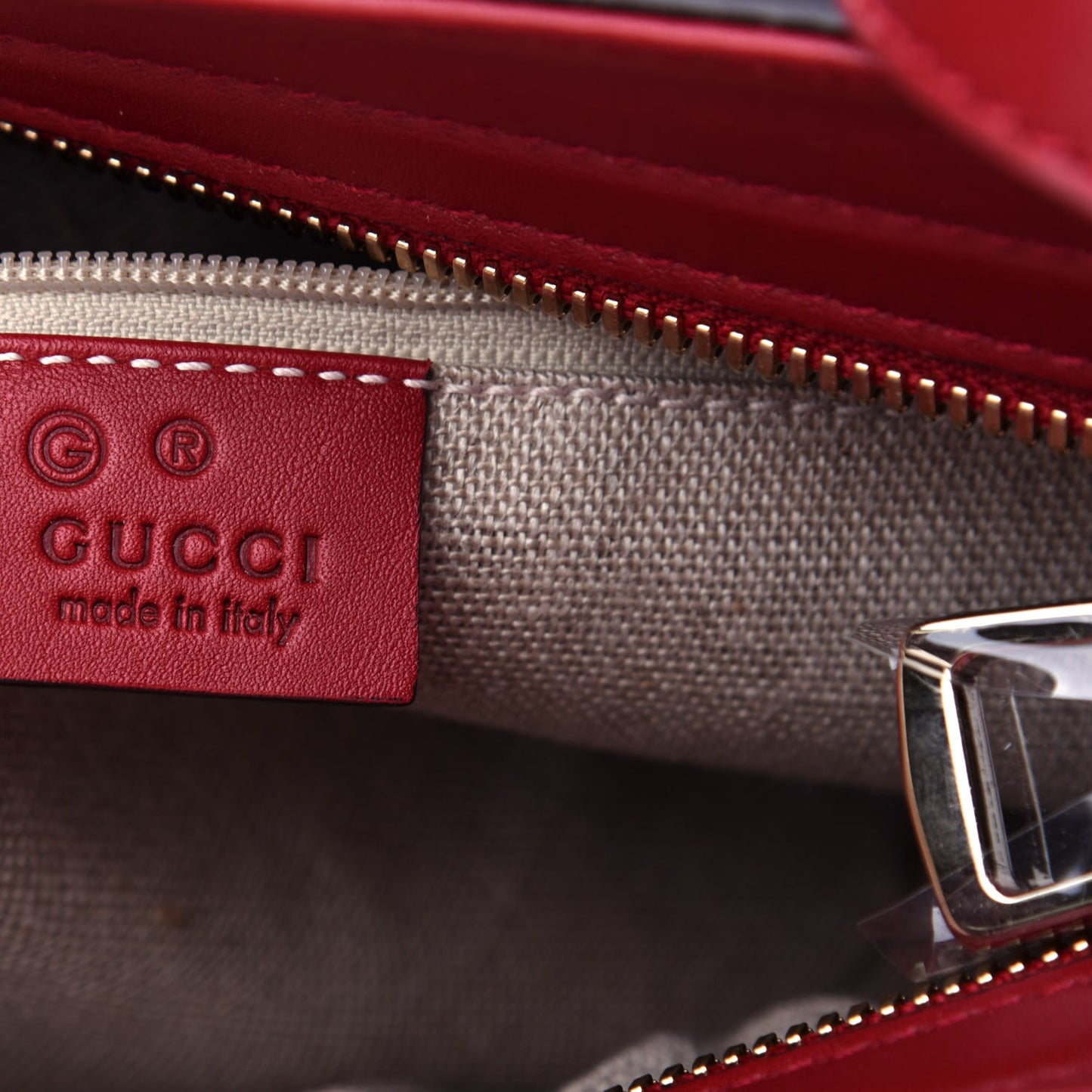 Microguccissima Small Bree Tote Red