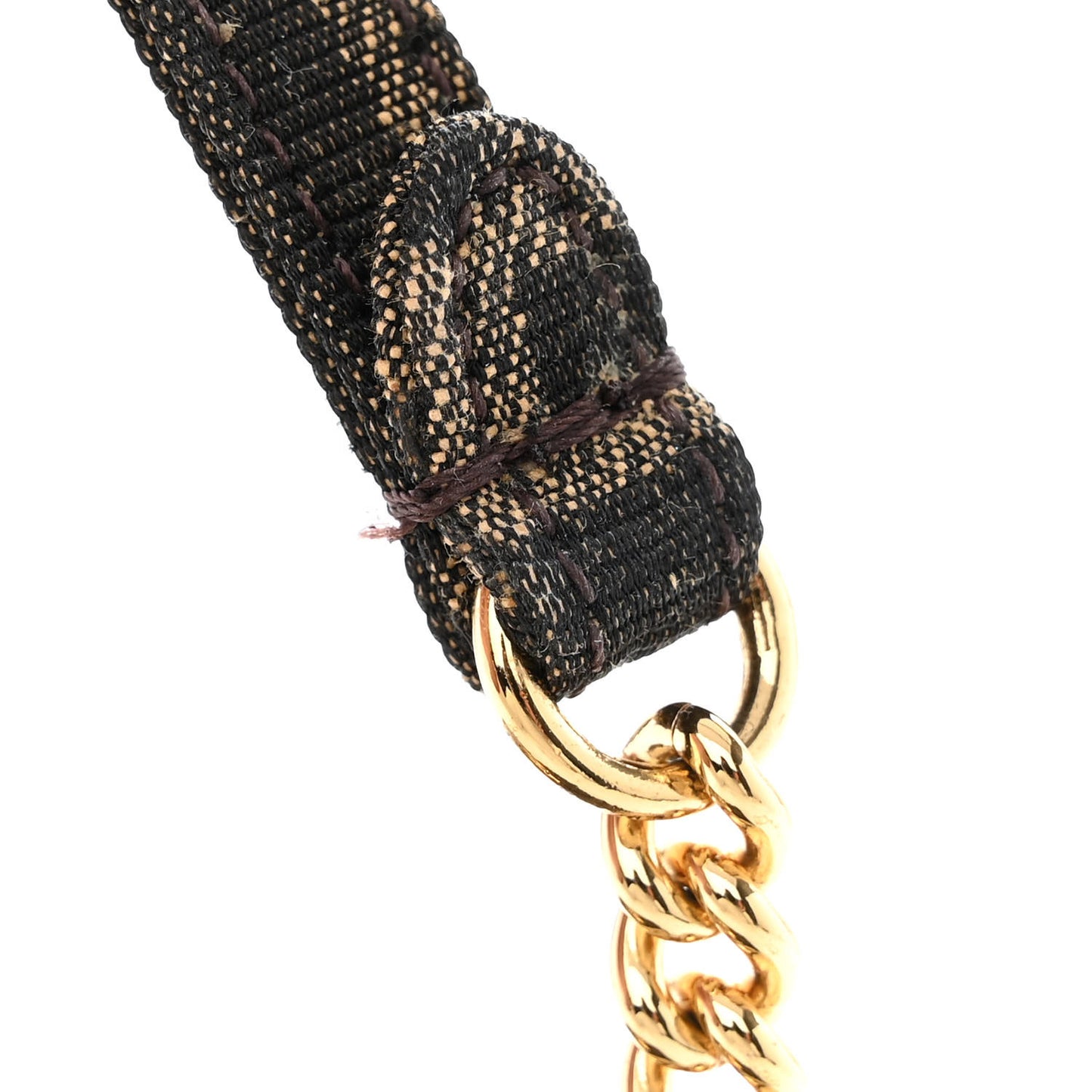 Fabric Jacquard FF 1974 Mini Baguette Tobacco Moro Black