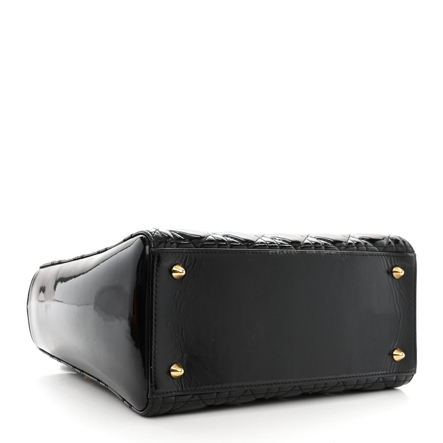 Patent Cannage Medium Lady Dior Black