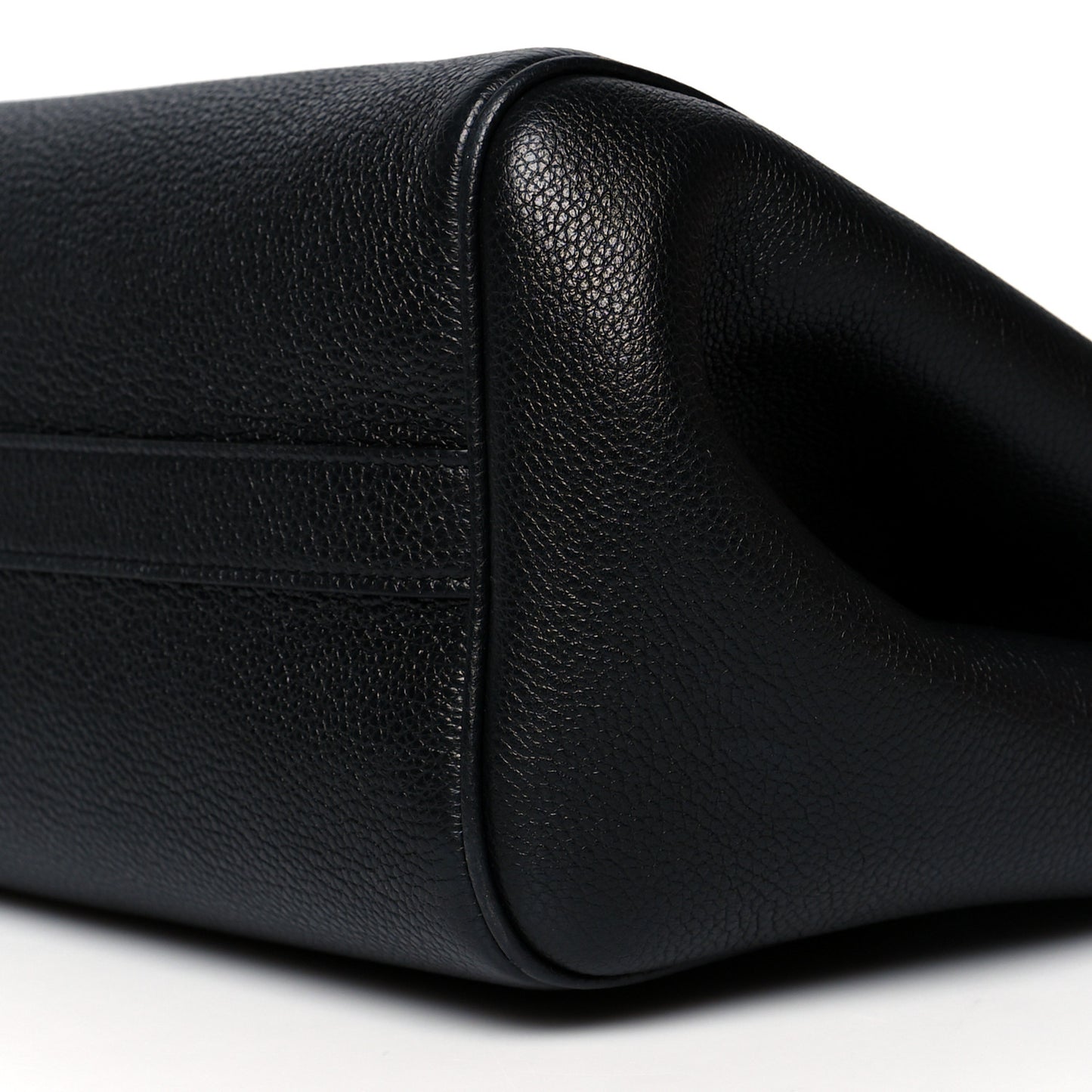 Grained Calfskin Small Folded Cabas Black