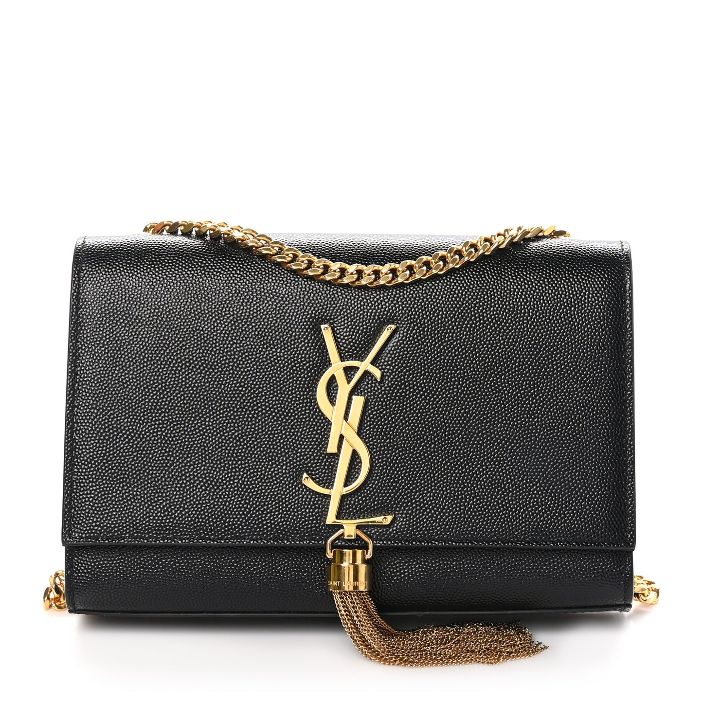Grain De Poudre Small Classic Monogram Kate Tassel Satchel Black