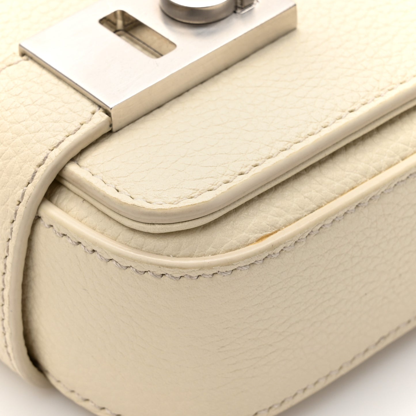 Calfskin Gancini Twins Crossbody Bag White