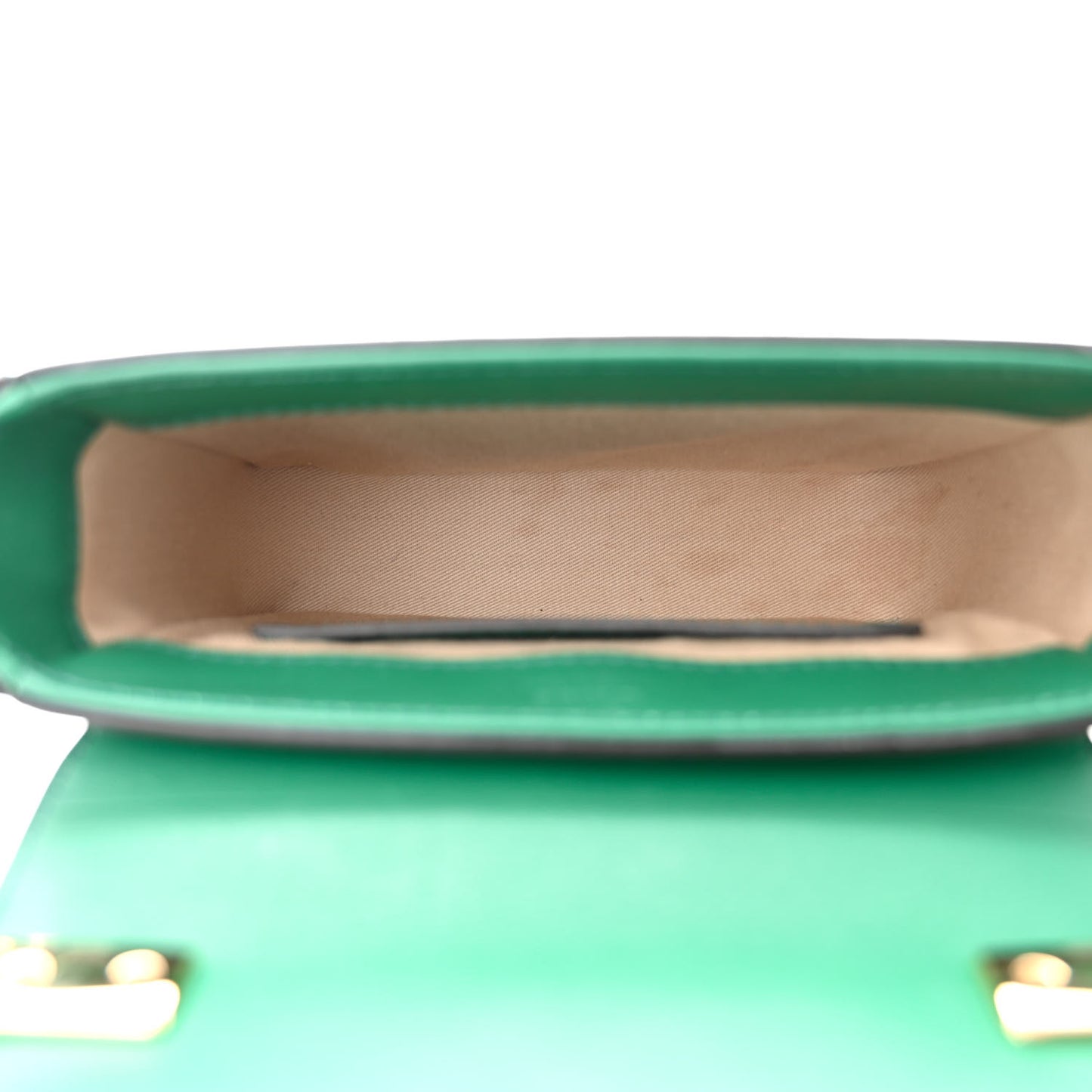 Calfskin Crocodile Embossed Mini C Double Carry Woodsy Green