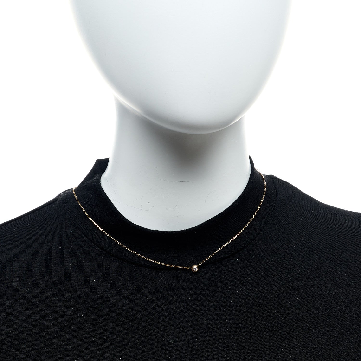 Cartier 18K Yellow Gold Diamond SM D'Amour Pendant Necklace 2 of 6