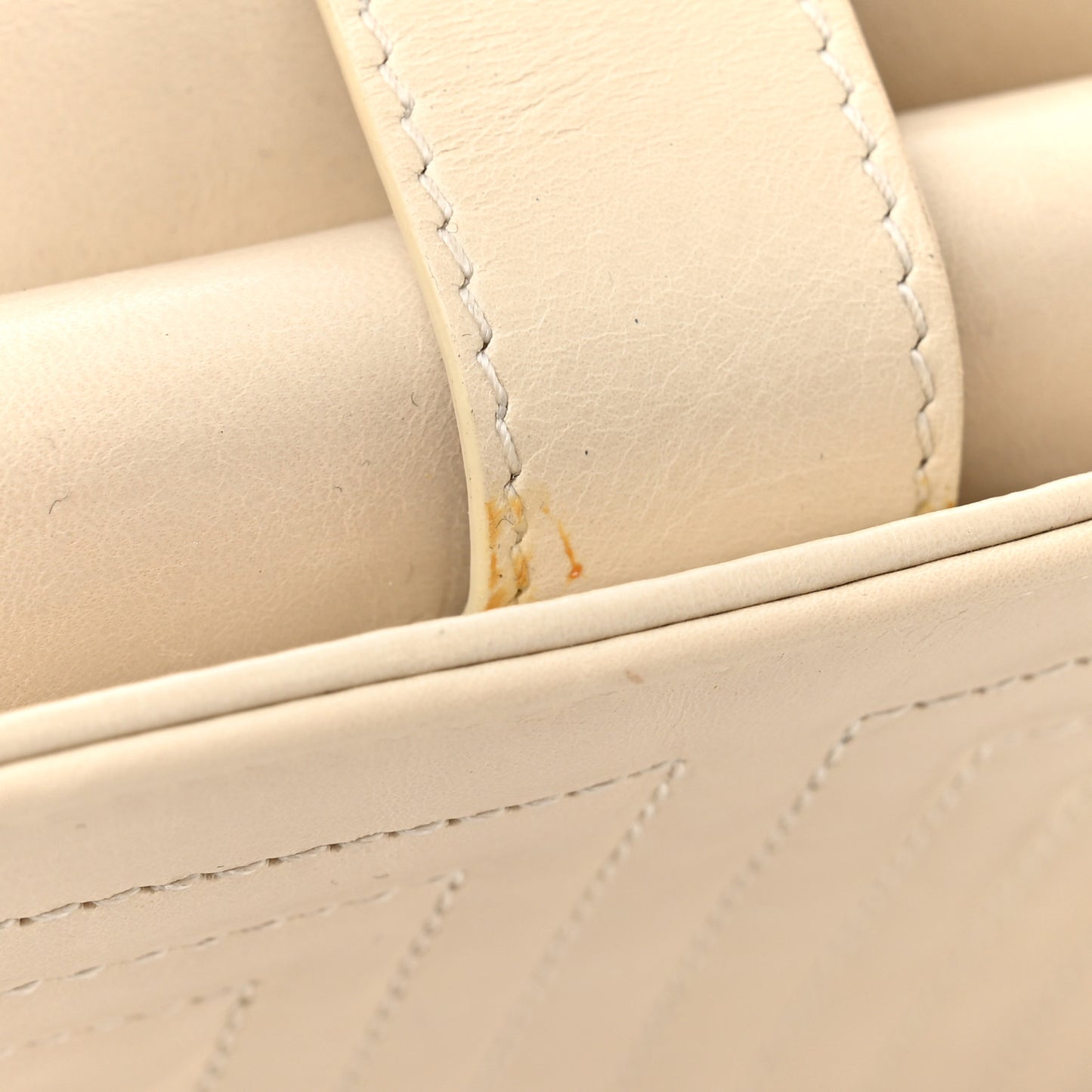 Calfskin Quilted Korean Garden Flap Off White