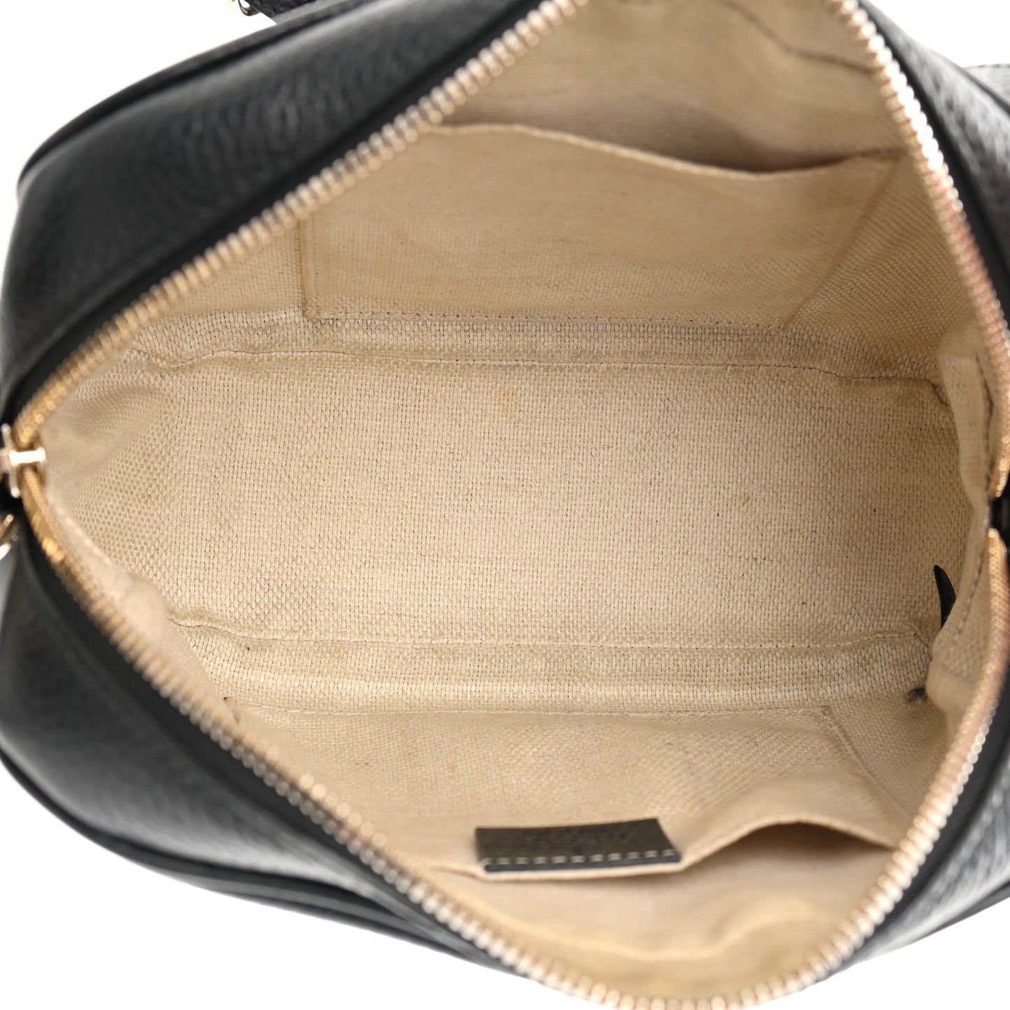Pebbled Calfskin Small Soho Disco Bag Black