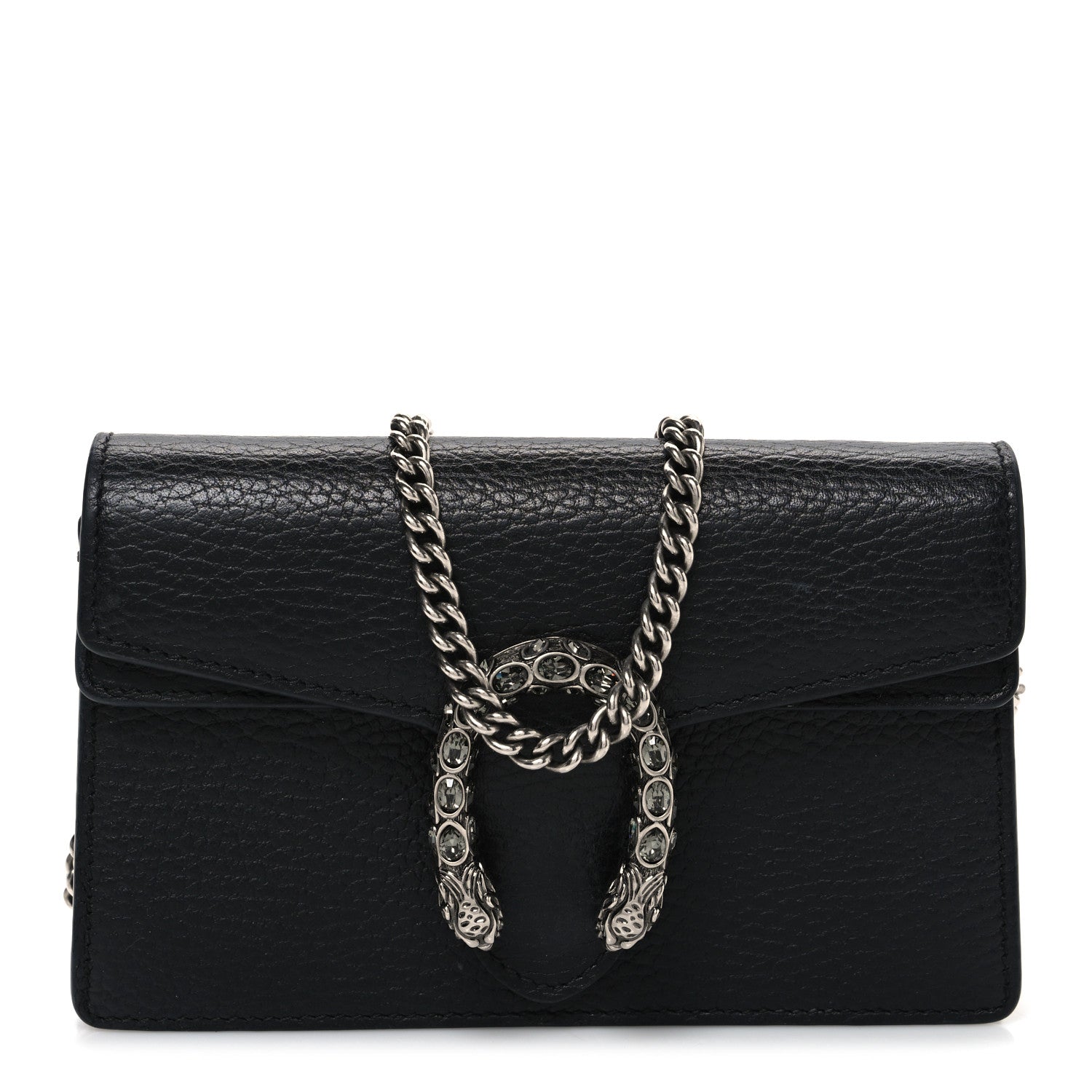 GUCCIバッグ Gucci Calfskin Super Mini Dionysus Shoulder Bag Black 1855820