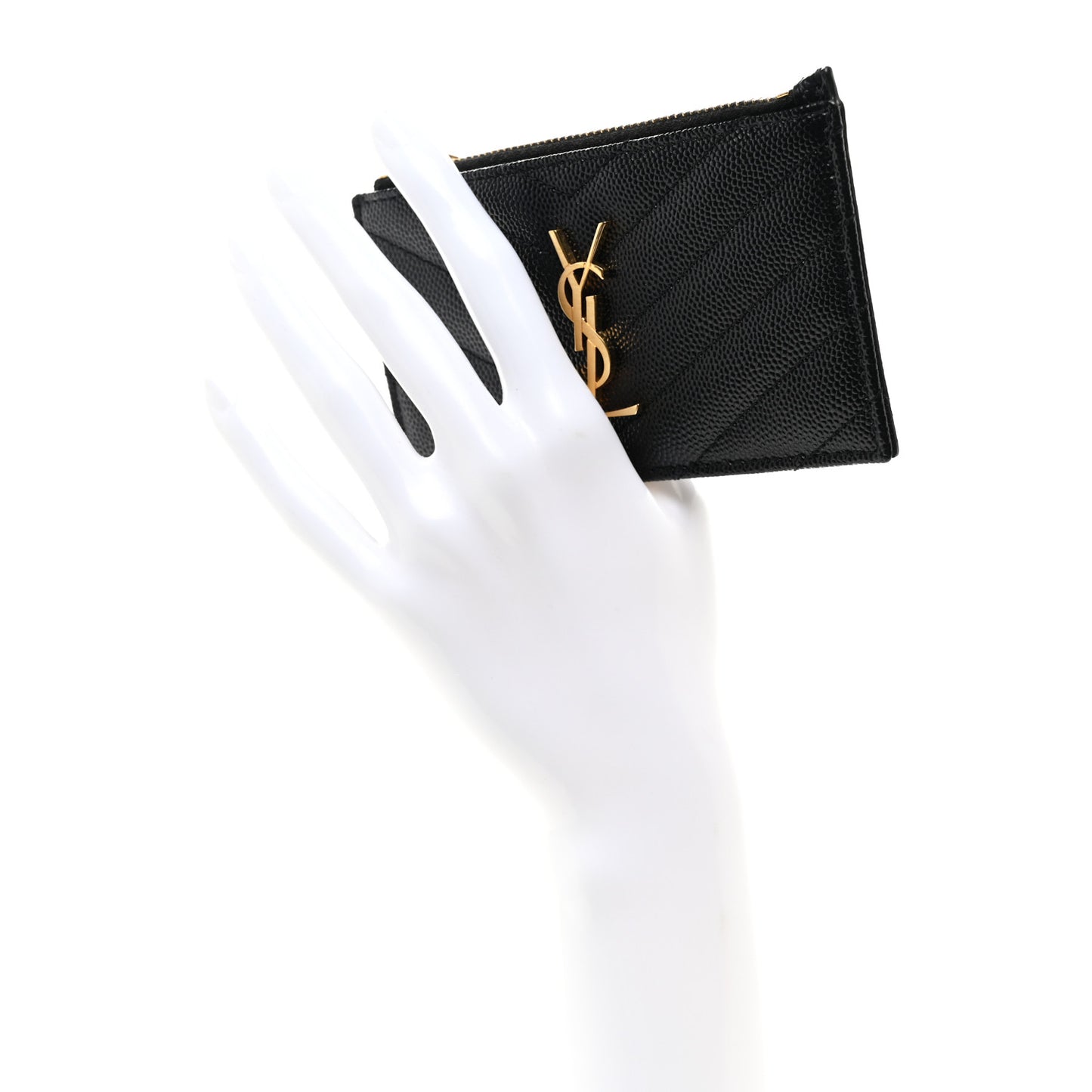 Monogram Grain de Poudre 5 Fragments Zip Pouch Card Holder Black