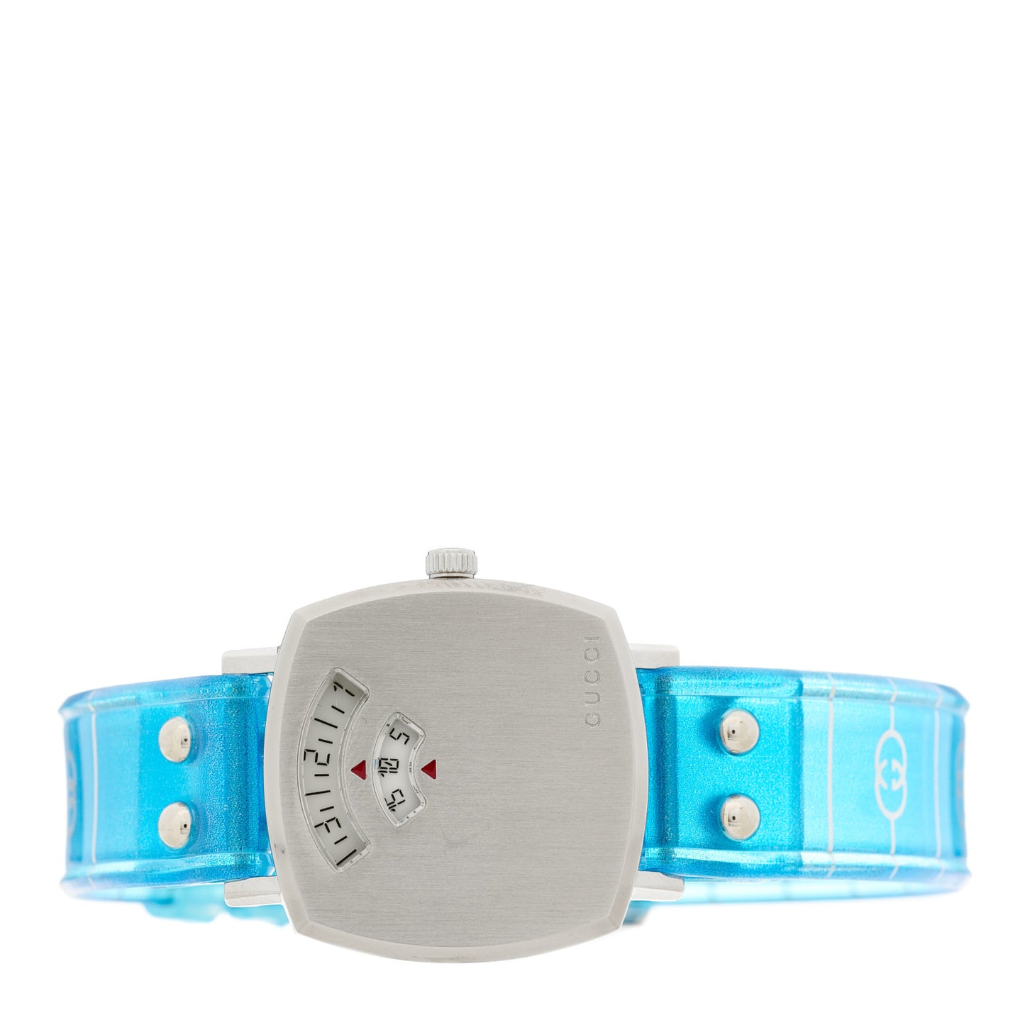 Stainless Steel Rubber 27mm Grip Quartz Watch Blue