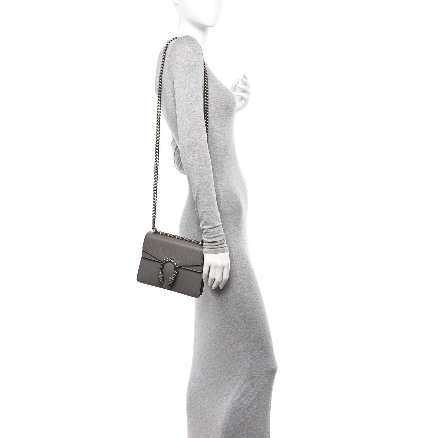 Gucci Calfskin Mini Dionysus Shoulder Bag Dusty Grey 2 of 10