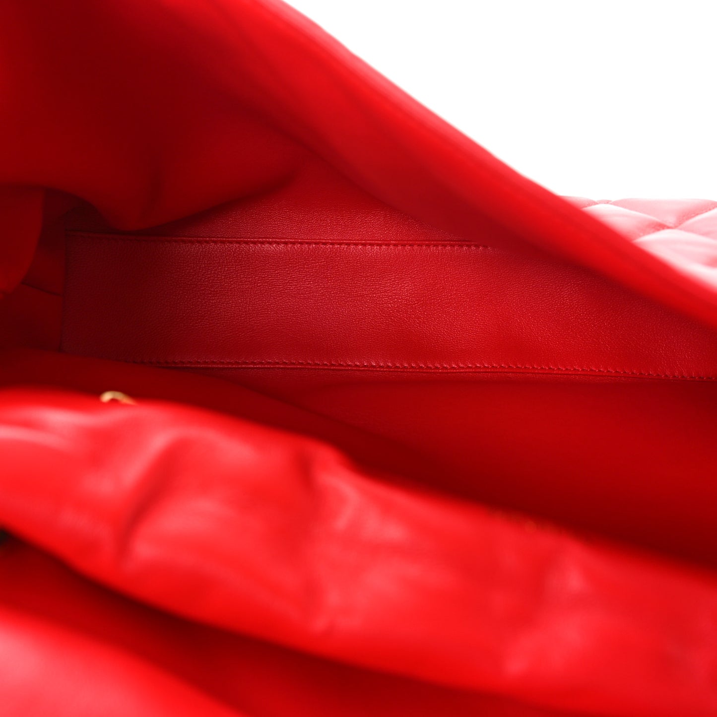 Nappa Calfskin Quilted Large Touch B Shoulder Bag Bright Red