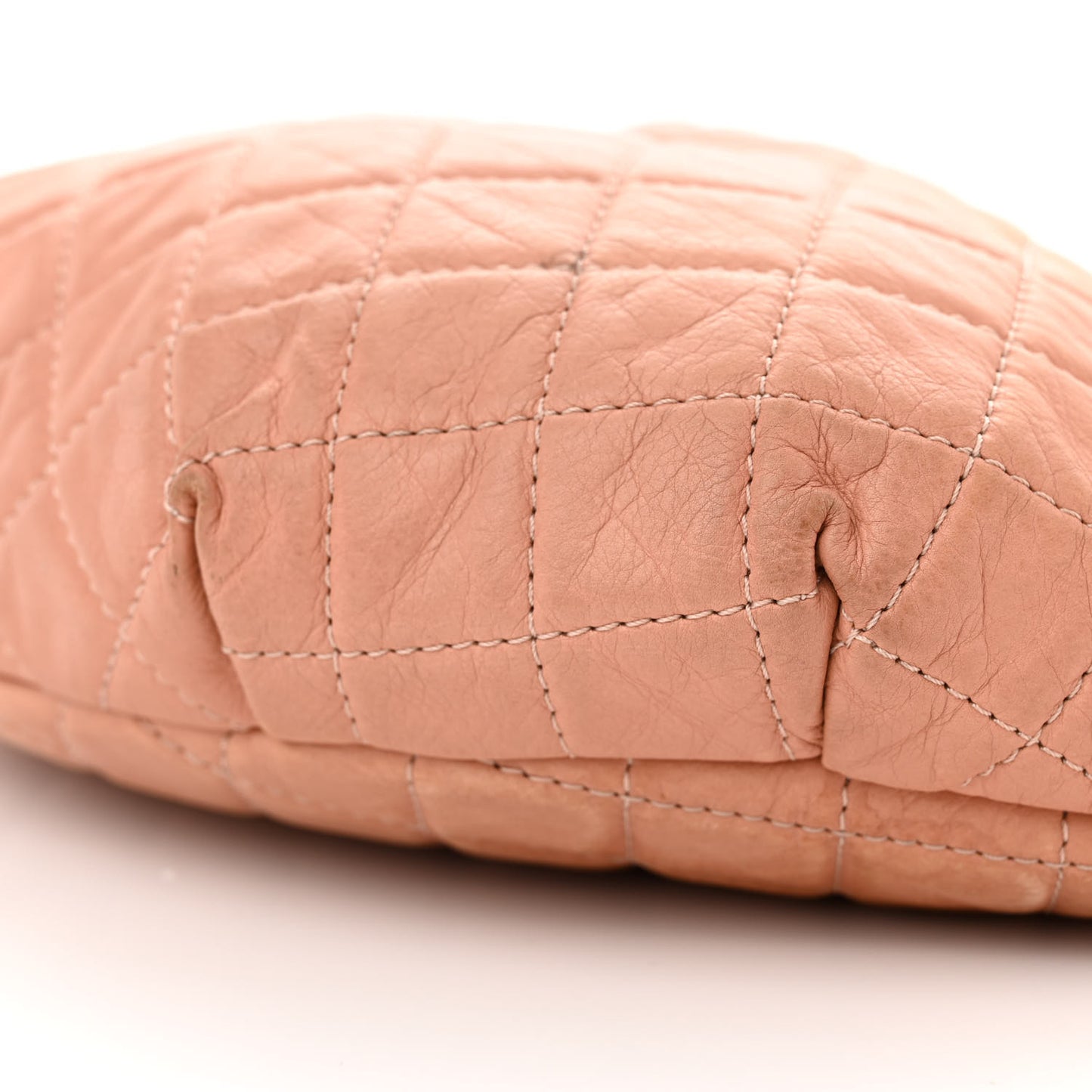 Calfskin Quilted Banane Waist Bag Fanny Pack Pink