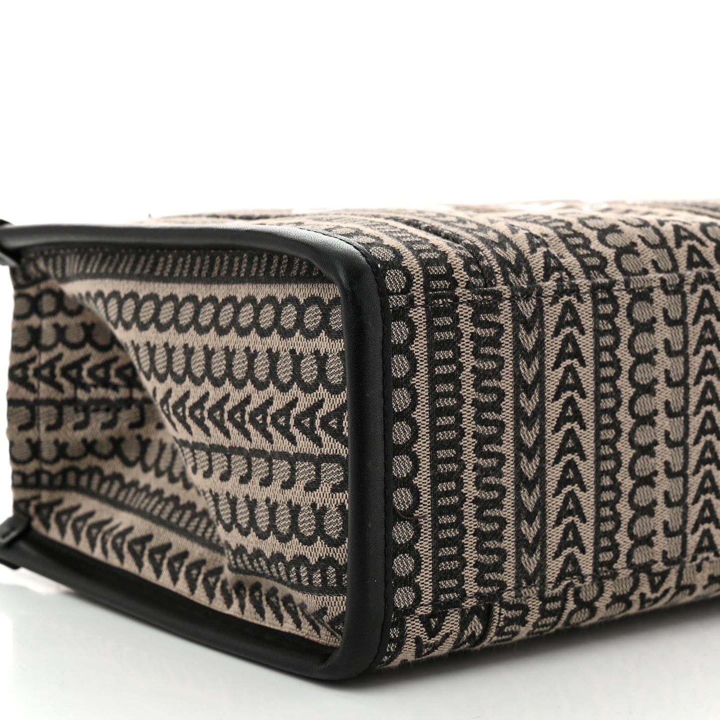 Cotton Jacquard Monogram Mini The Traveler Tote Bag Beige Multicolor