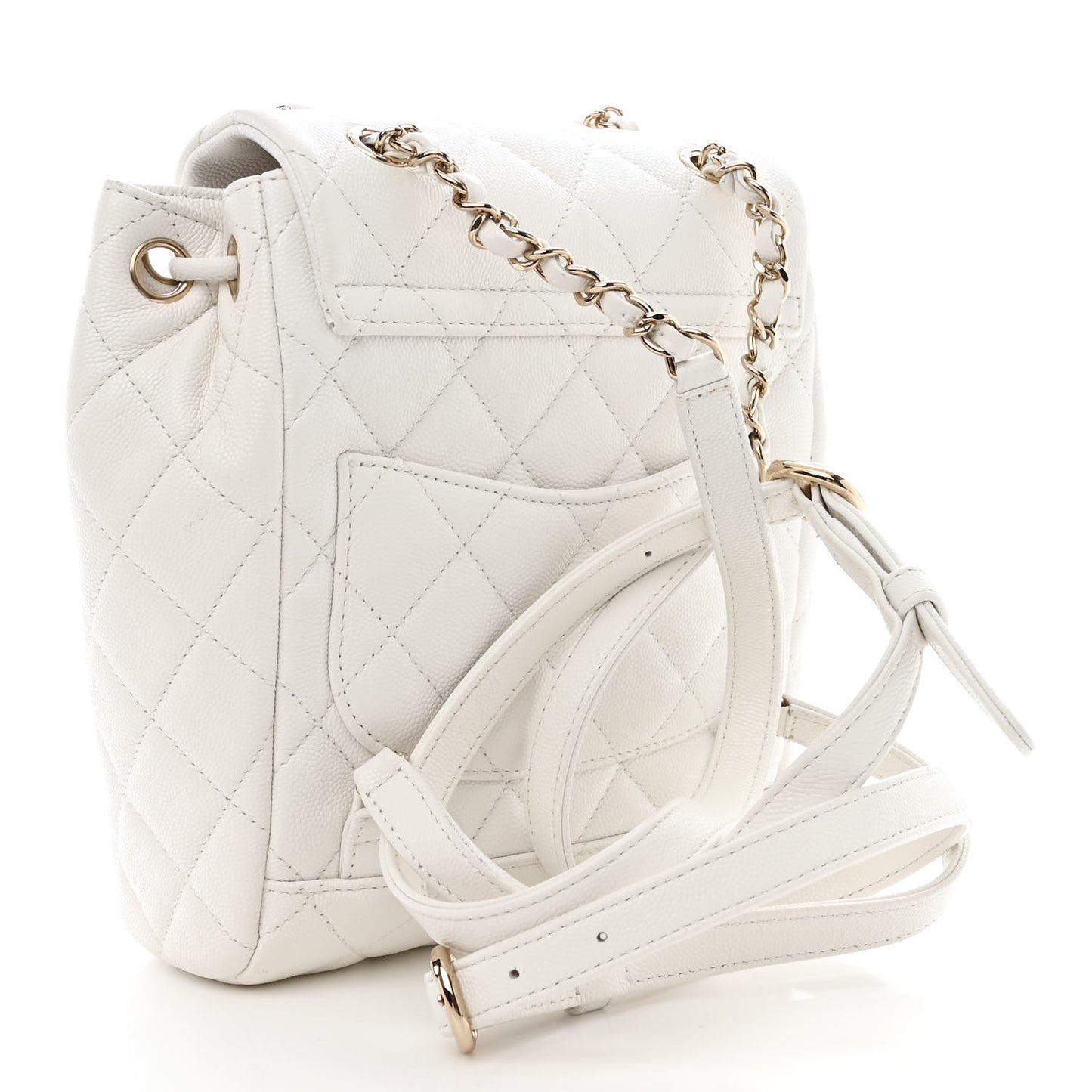 Caviar Quilted Urban Spirit Backpack White