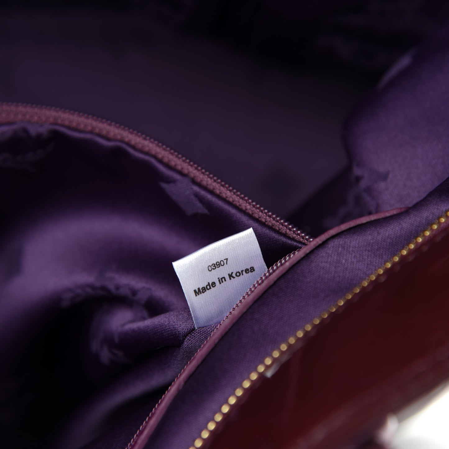 Patent Monogram Tote Burgundy