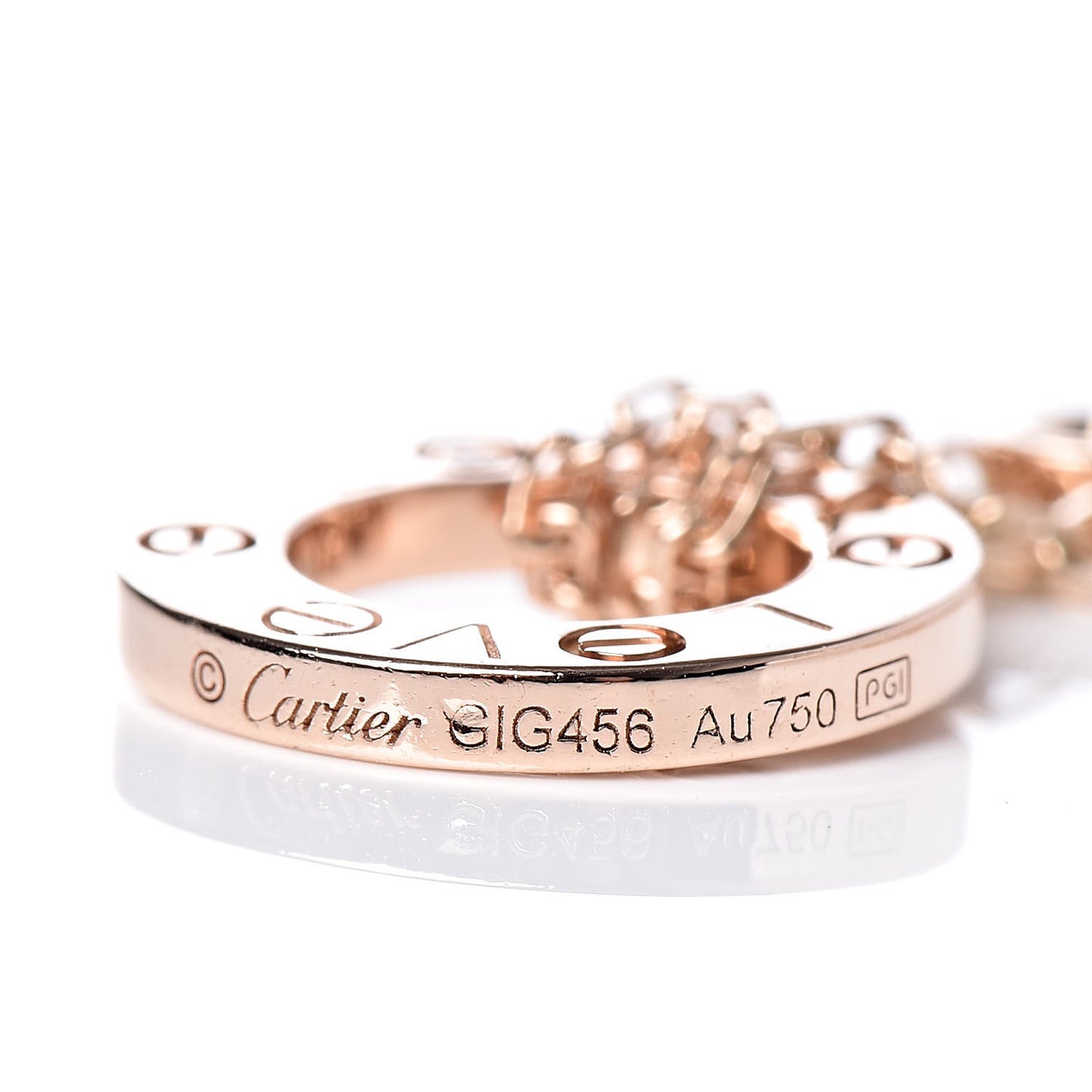 18K Pink Gold Diamond LOVE Bracelet
