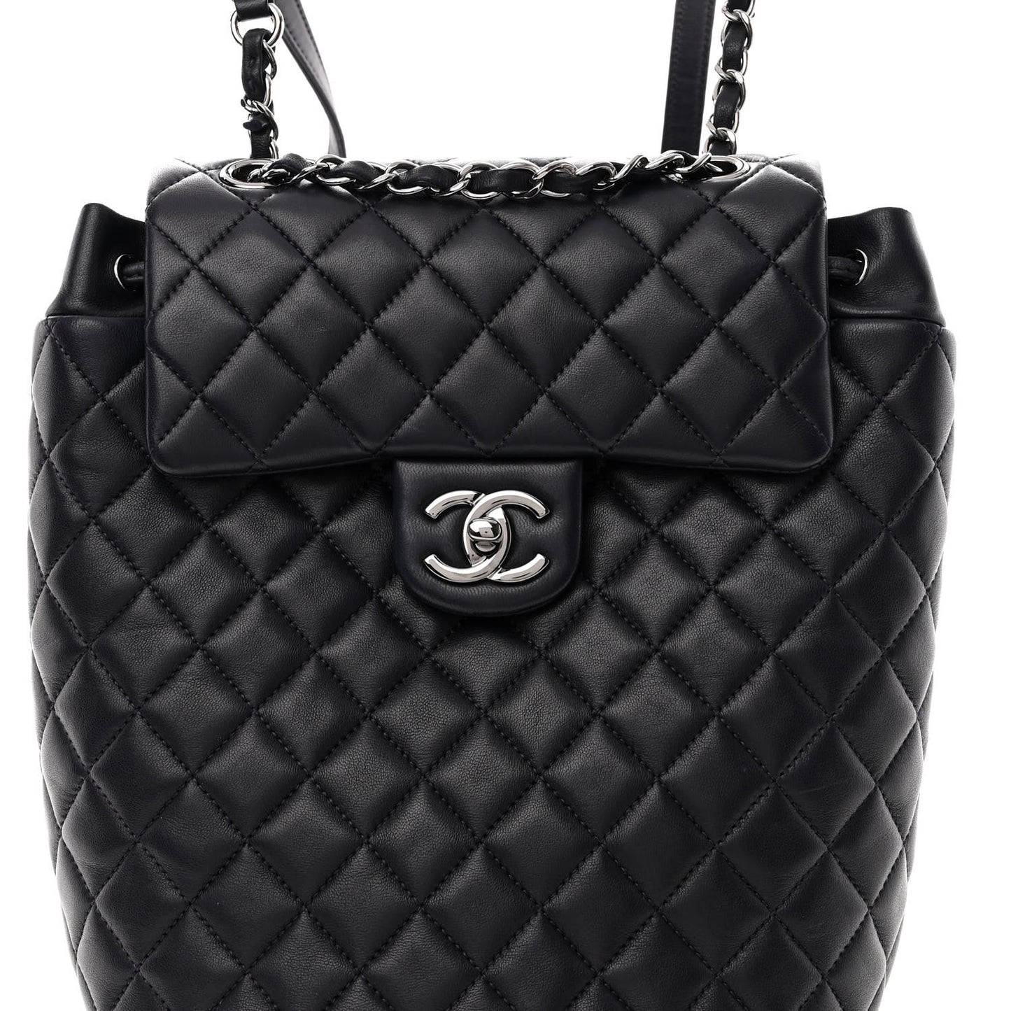 Lambskin Quilted Small Urban Spirit Backpack Navy