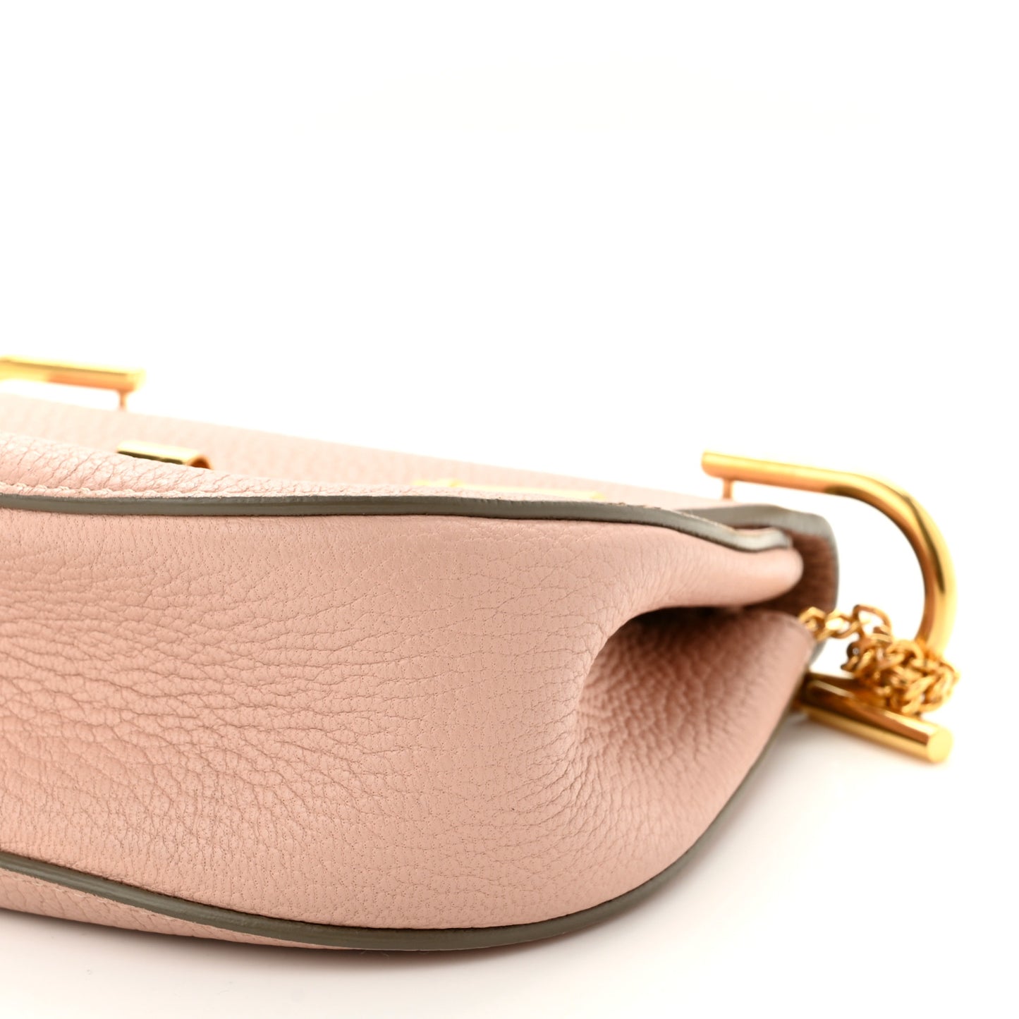 Grained Lambskin Mini Drew Shoulder Bag Misty Rose