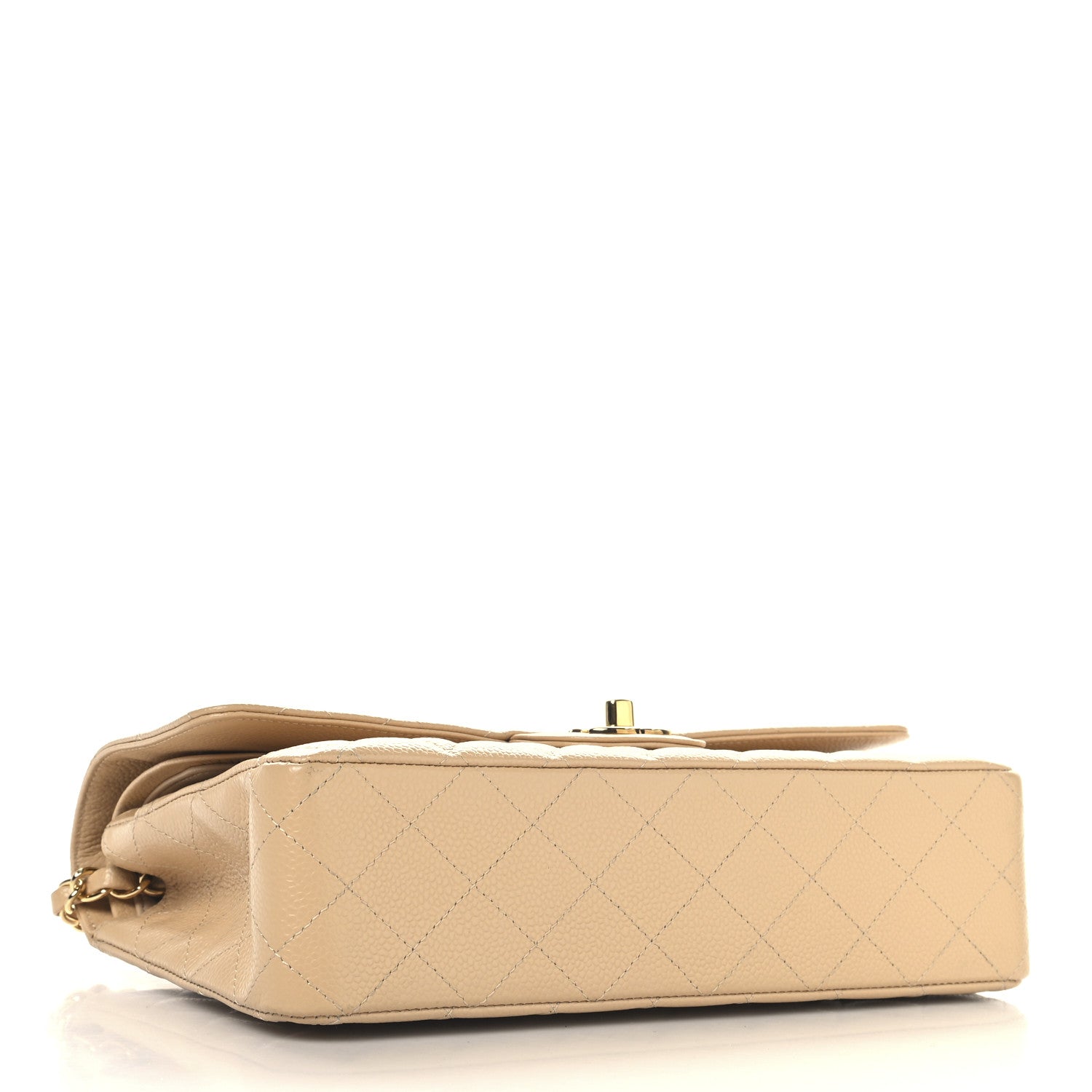 Chanel Caviar Quilted Medium Double Flap Beige 4 of 11