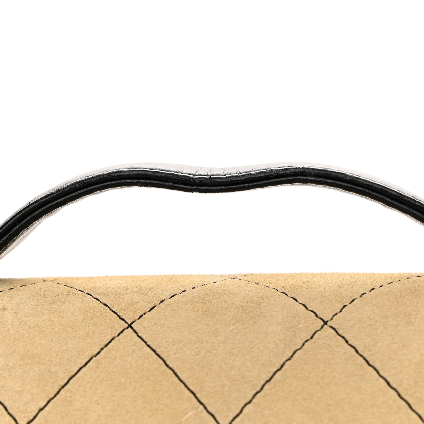 Suede Calfskin Small Business Affinity Flap Beige