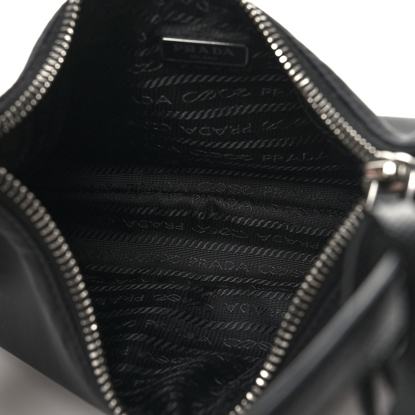 Tessuto Nylon Saffiano Mini Re-Edition 2005 Bag Black